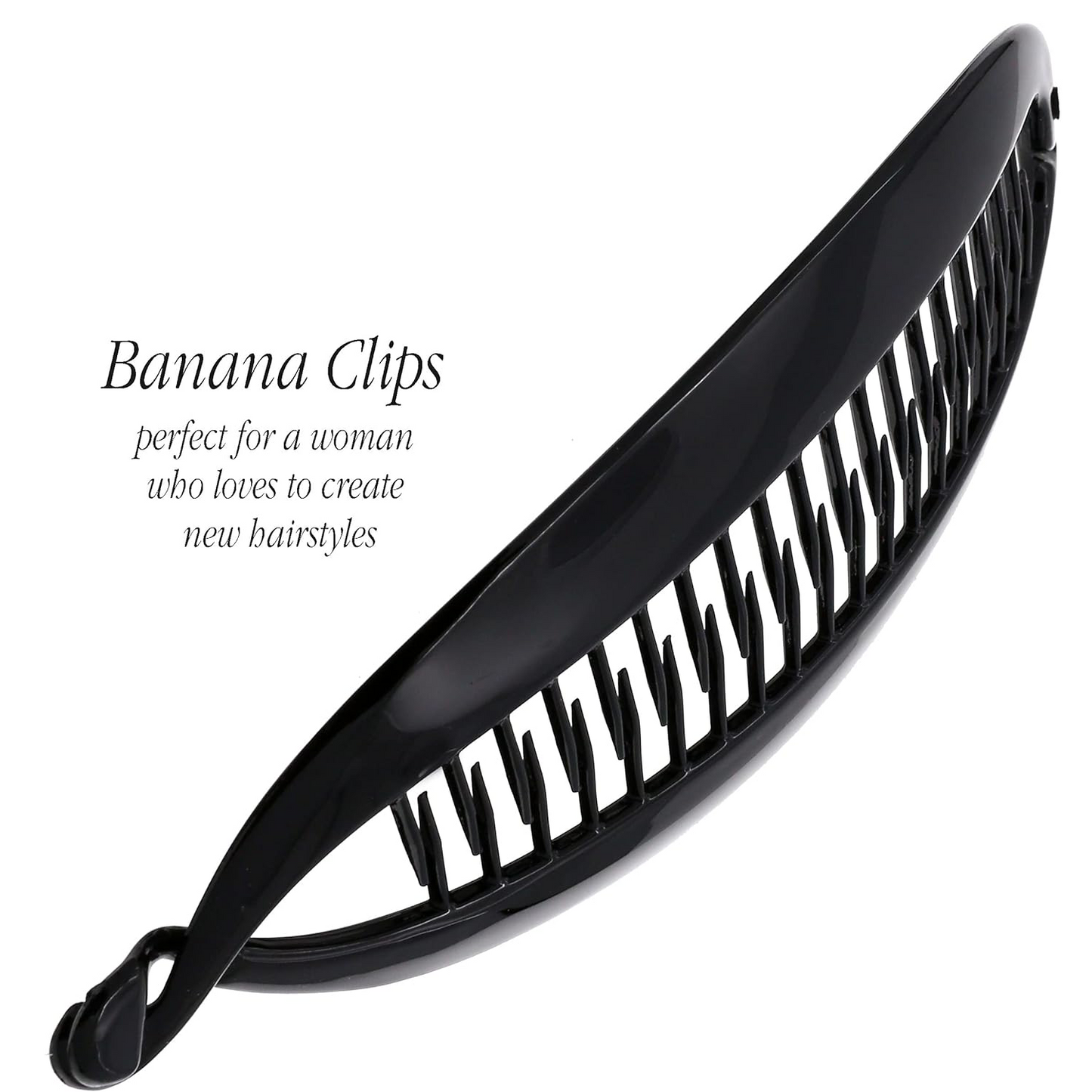 French Banana Hair Clip – Classic Interlocking Hair Comb for Thick Hair