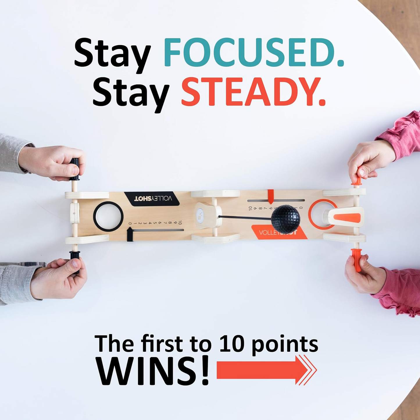 Wooden Two-Player Desktop Skill Game – Fun for Kids and Adults