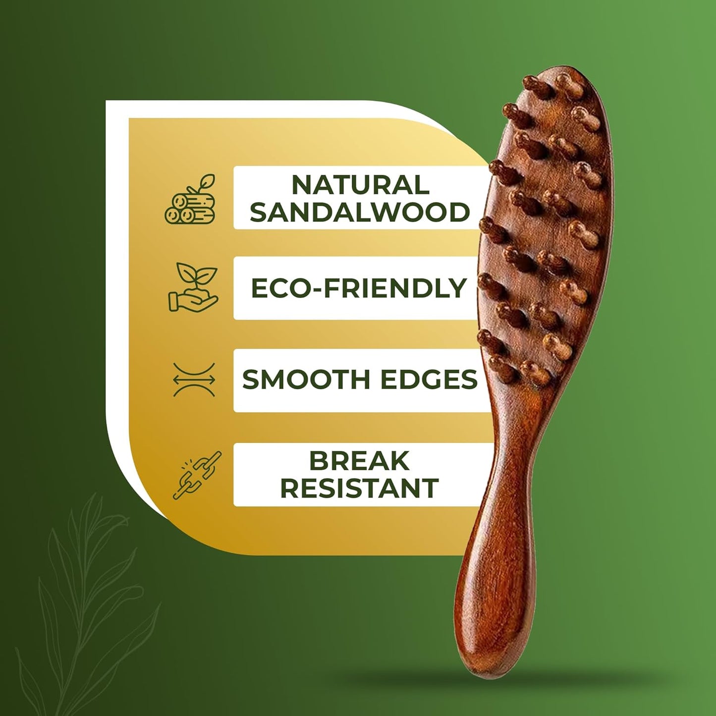 Natural Sandalwood  Brush – Ergonomic Dreadlock & Twist Brush