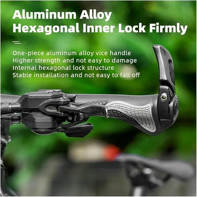 Bike Handlebar Grips with Support Stand – Ergonomic Non-Slip Design for Road & Mountain Cycling