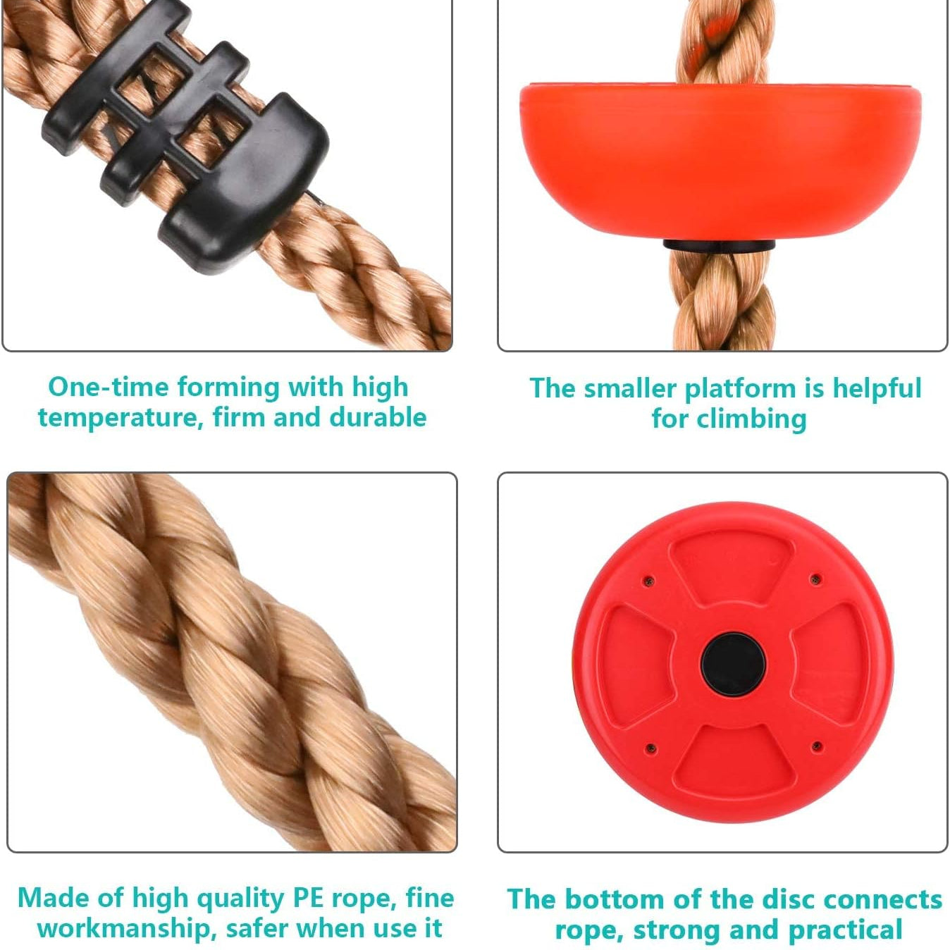 6FT Multicolor Climbing Rope Swing – Fun Outdoor Ninja Warrior Training Equipment for Kids