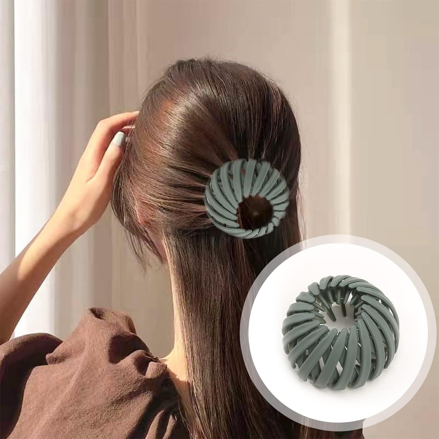 3-Piece Retro Bird’s Nest Hair Clip Set – Stylish and Flexible Hairpins for Elegant Hairstyles