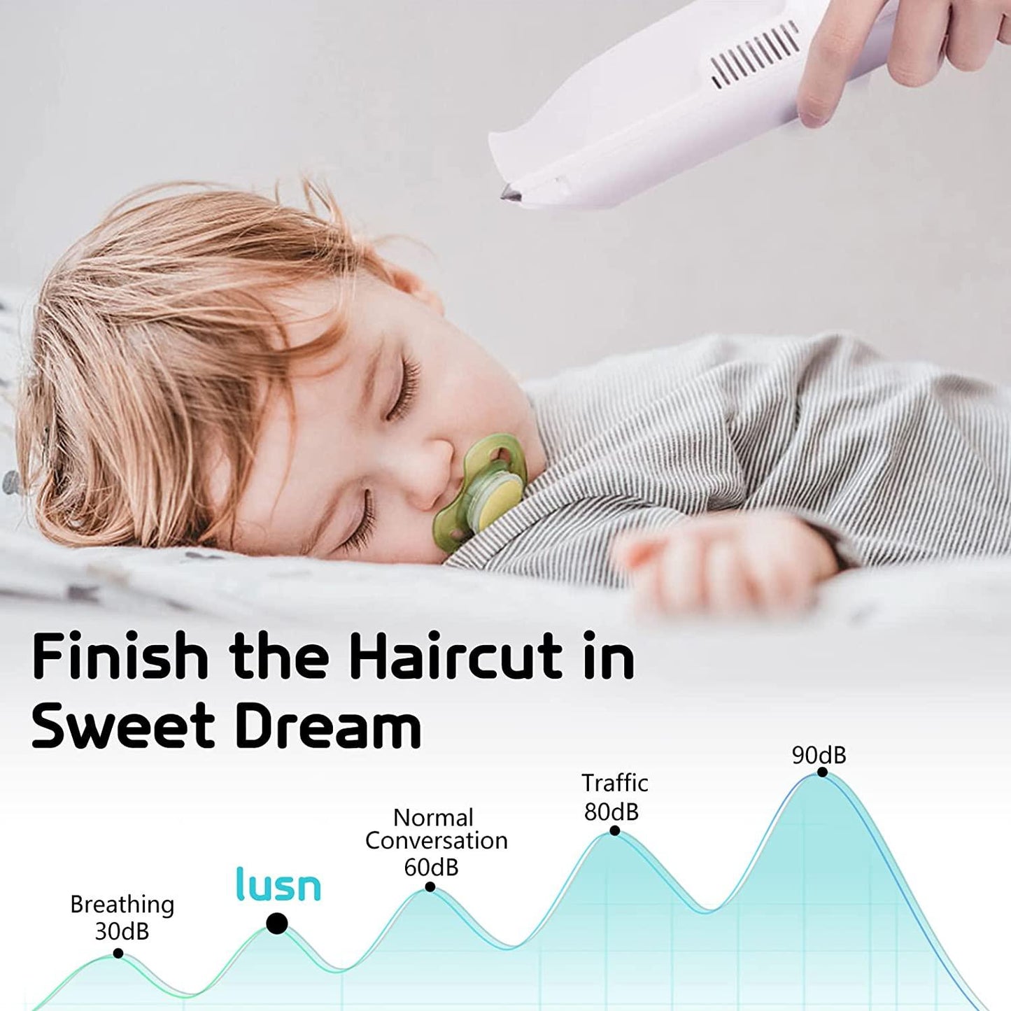 Baby Hair Clipper with Vacuum – Waterproof, Cordless, Low Noise Haircut Kit for Infants & Kids