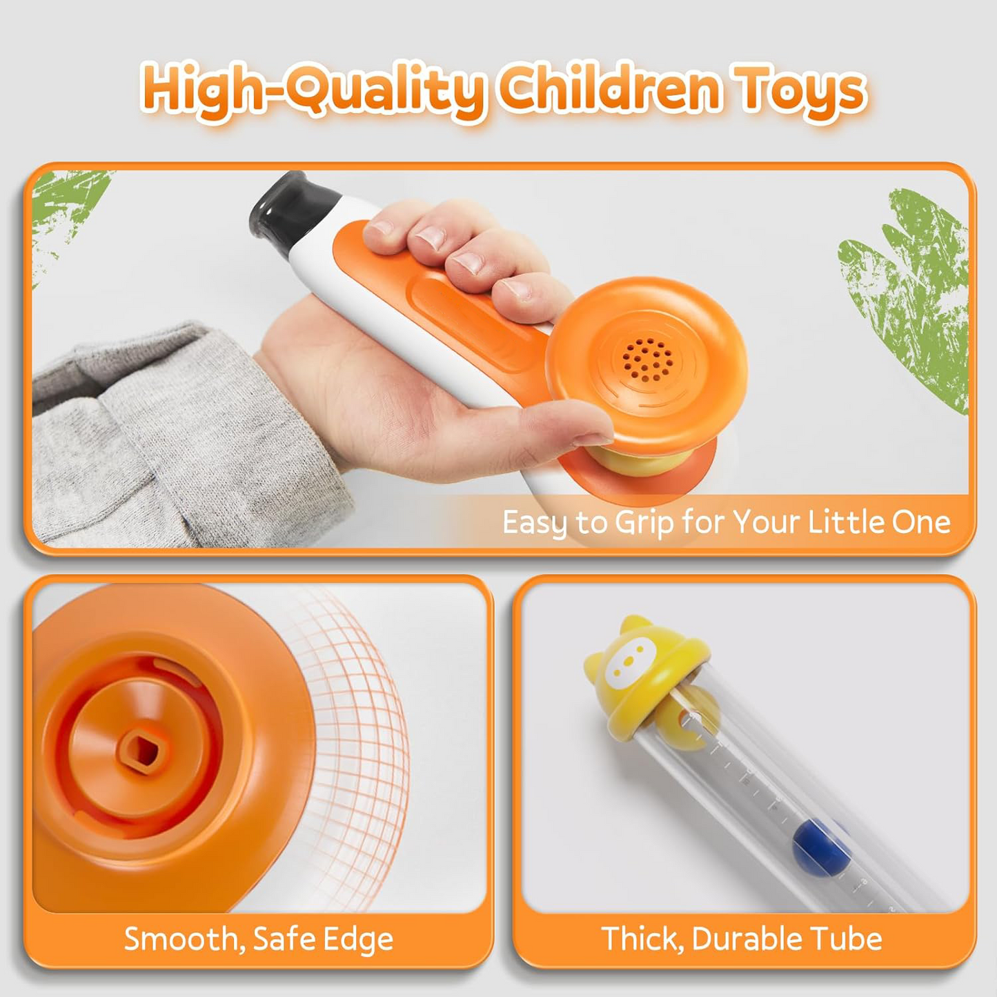 3-in-1 Sensory Toy Set with Whistle & Floating Ball – Fine Motor Skill Toy for Toddlers