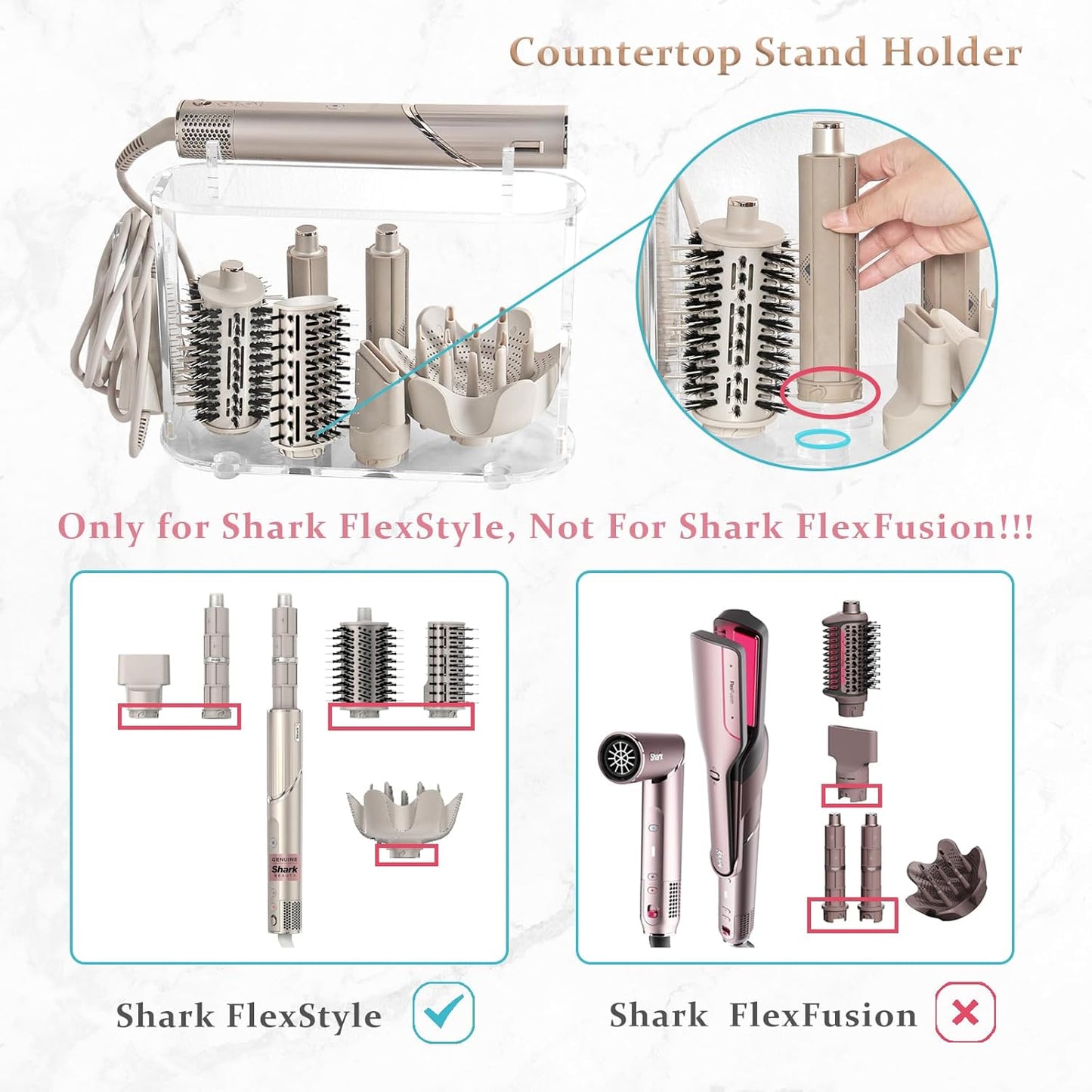 Acrylic Hair Dryer Accessory Organizer