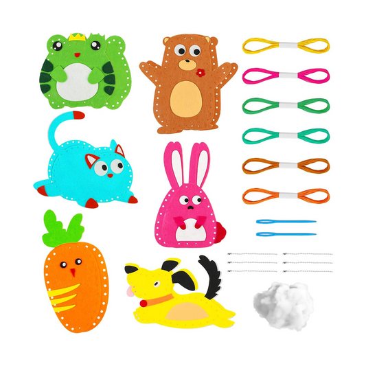 Safe Felt Animal Set for DIY Sewing