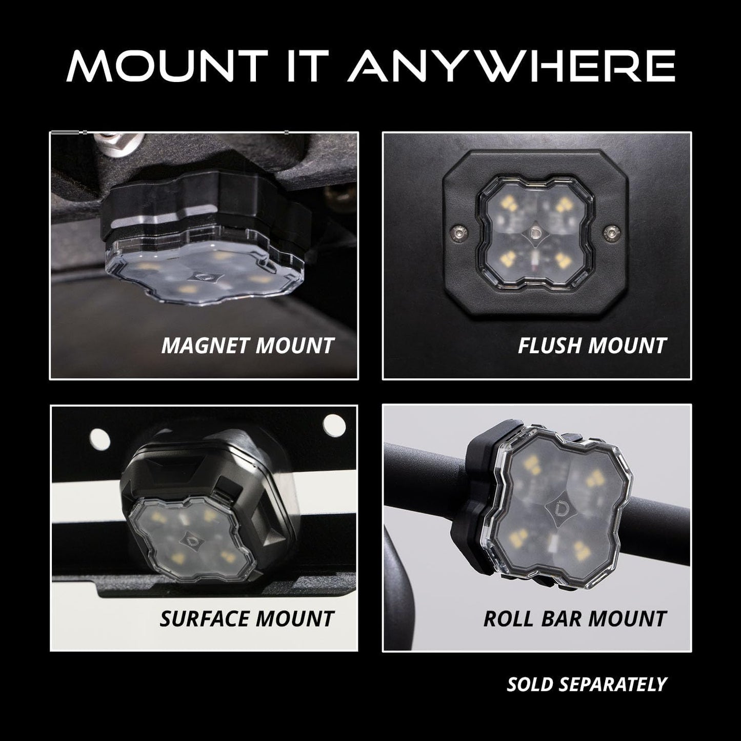 Single-Color LED Rock Light – 10W High-Performance Off-Road Light