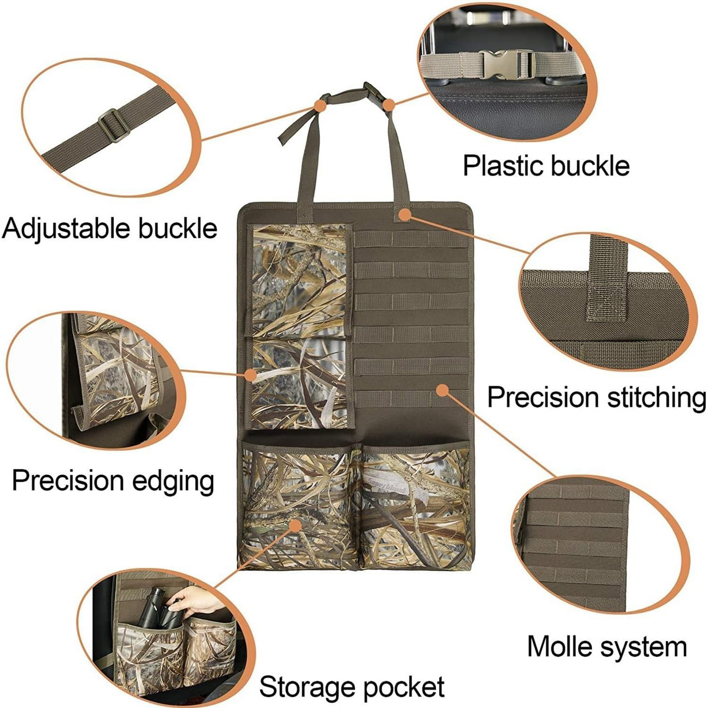 Tactical Car Seat Back Gun Rack – Nylon Rifle & Shotgun Organizer