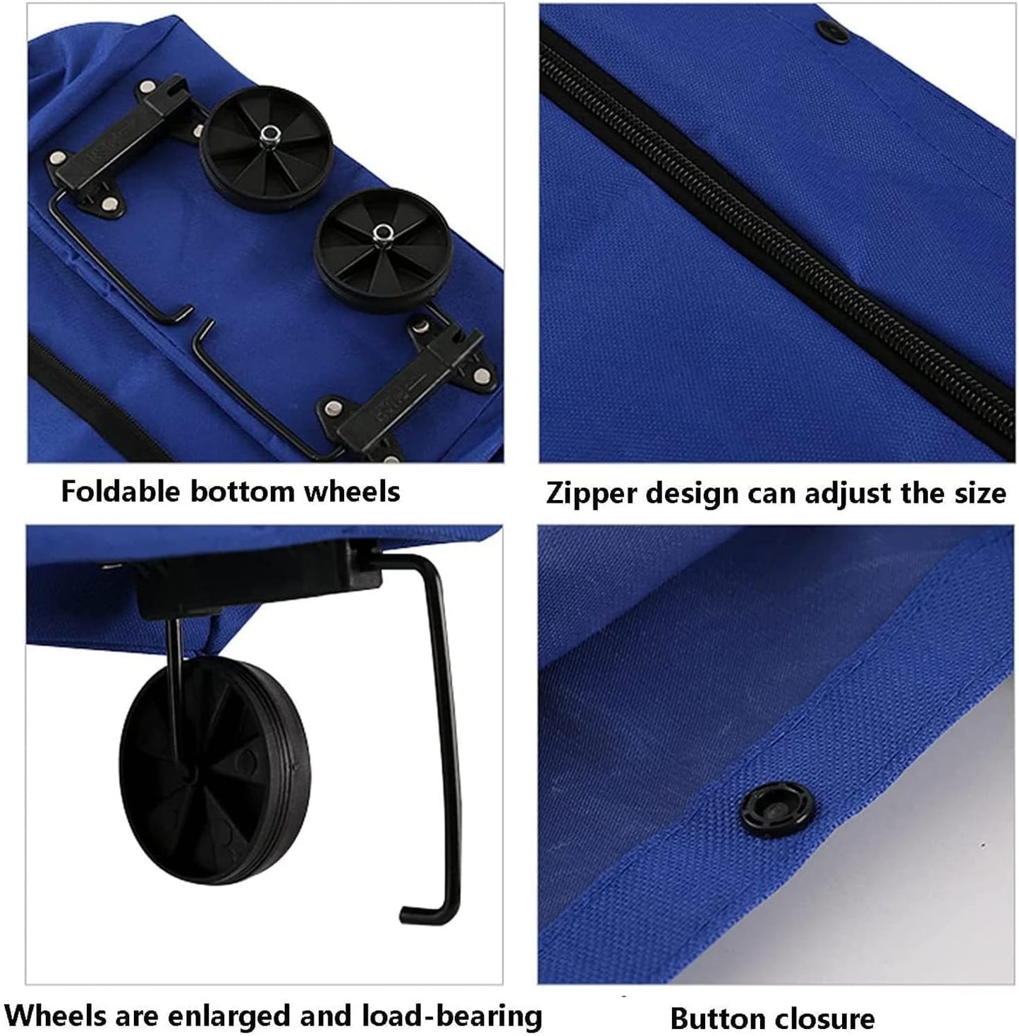 Foldable Shopping Cart Bag – Large Capacity, Multi-Functional, Telescopic, Reusable & Portable
