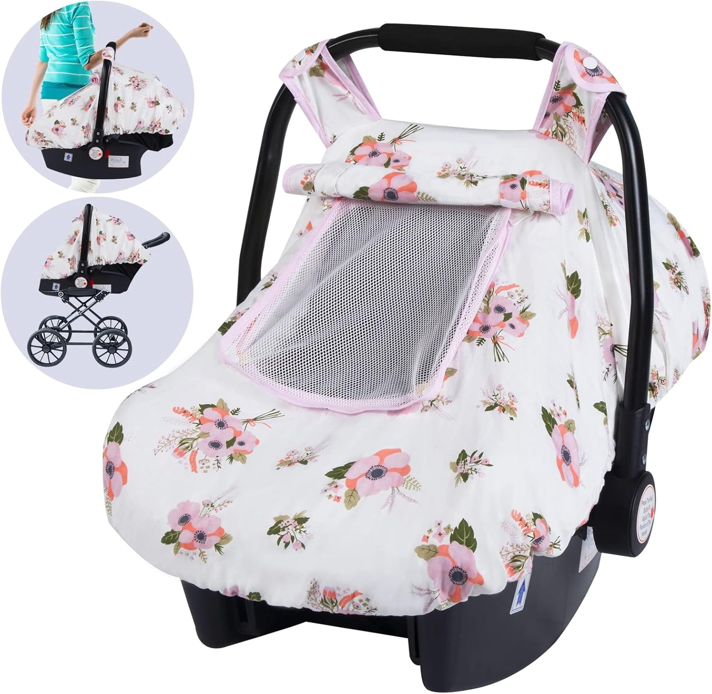 Universal Baby Car Seat Cover – All-Season Comfort & Breathability (Crown Design)