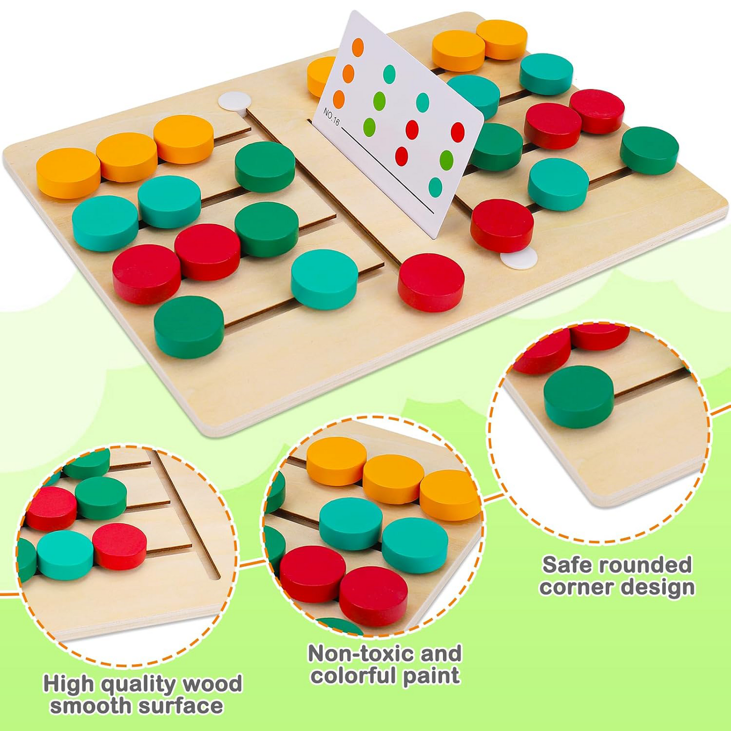 Montessori Color Matching Puzzle Game – Sliding Logic Toy for Kids Aged 3–8