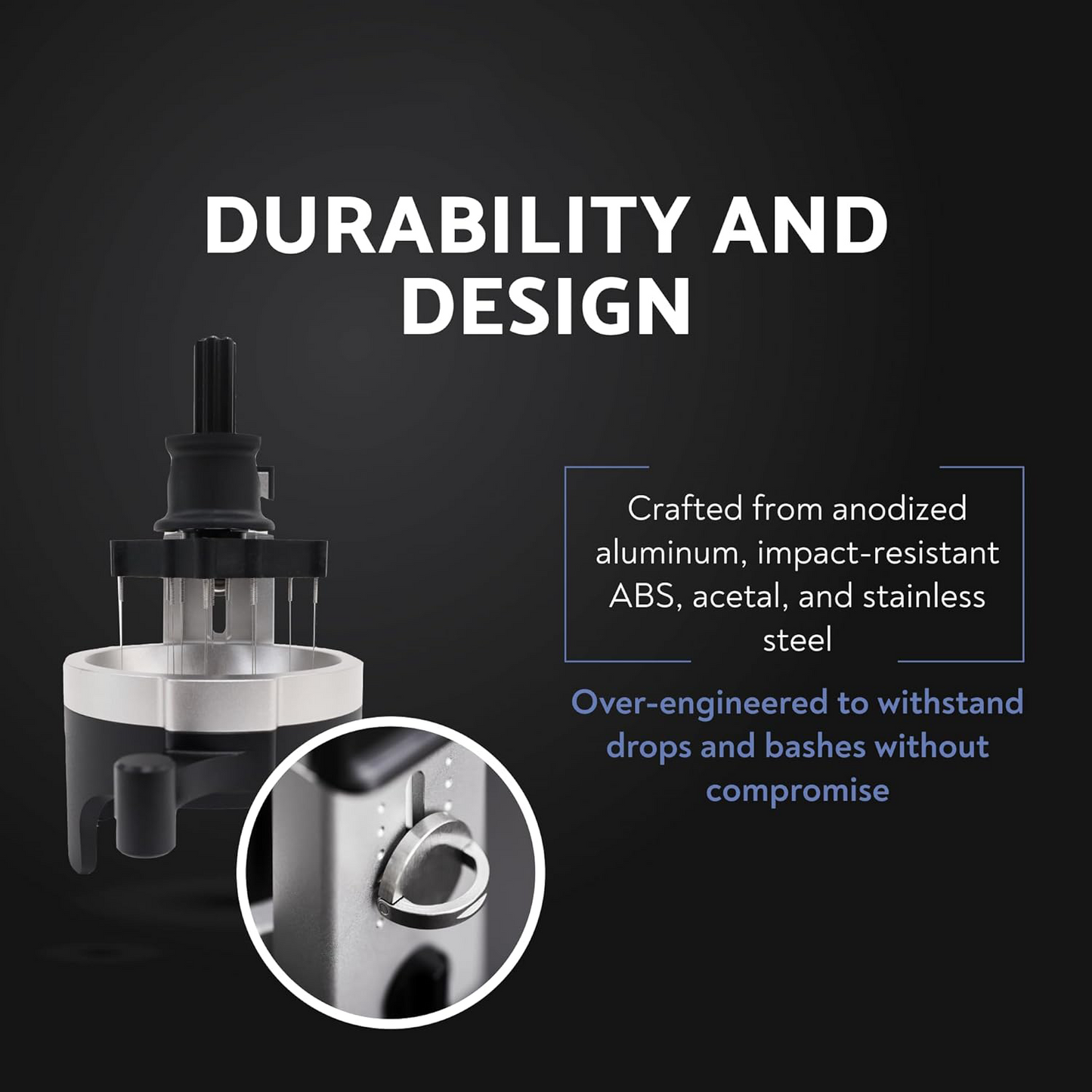 AutoComb Espresso WDT Tool – 12-Pin Coffee Stirrer with Adjustable Depth