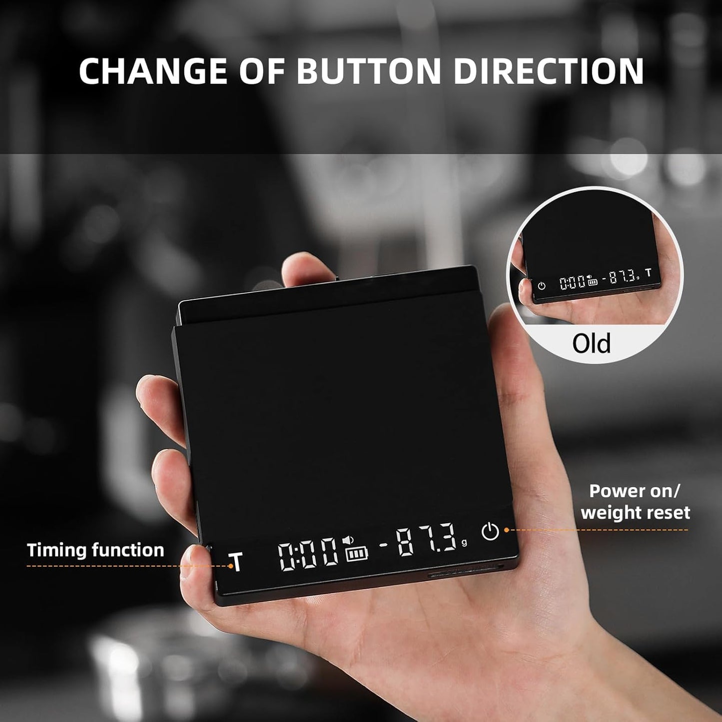 Coffee Scale with Auto Timer – 0.1g Precision Digital Coffee Bean Scale with Liquid Detection