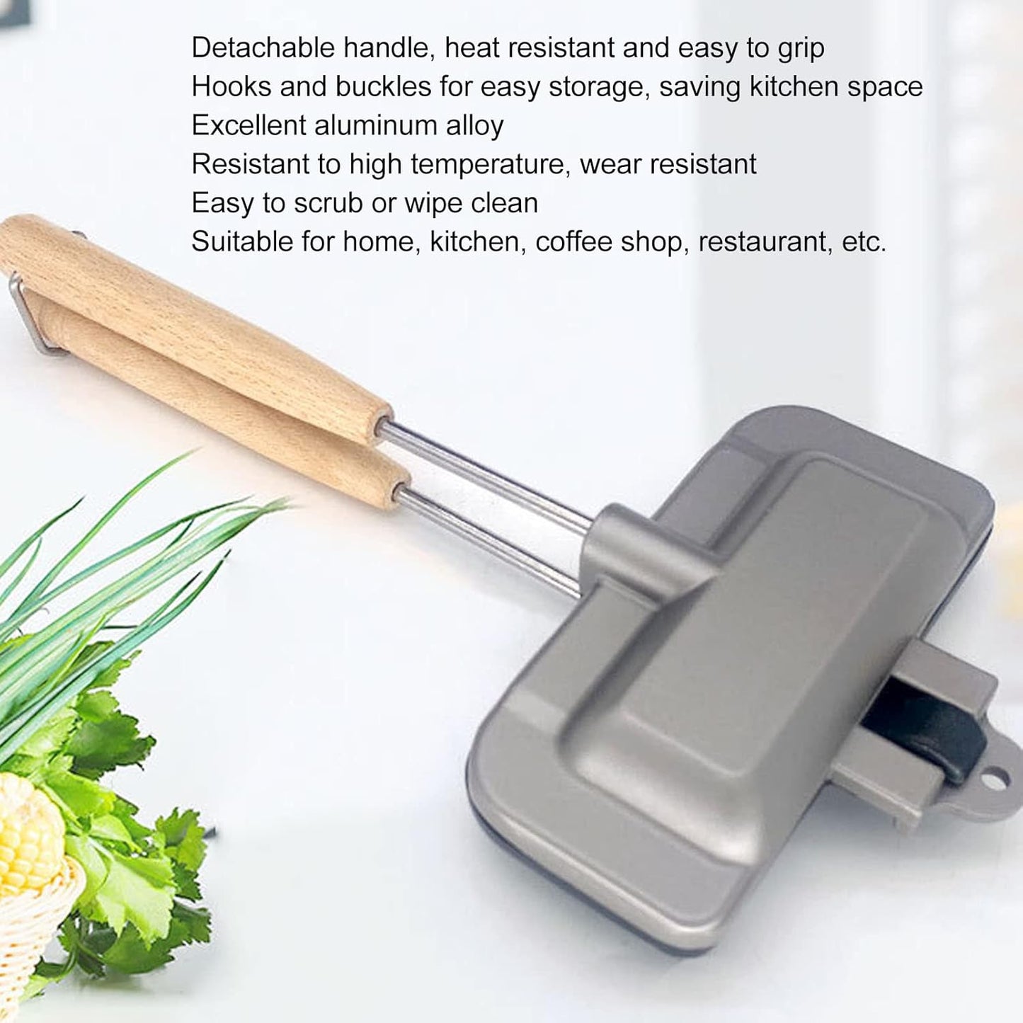 Portable Double-Sided Frying Pan for Eggs & Panini | Detachable Sandwich Grill Flip Pan