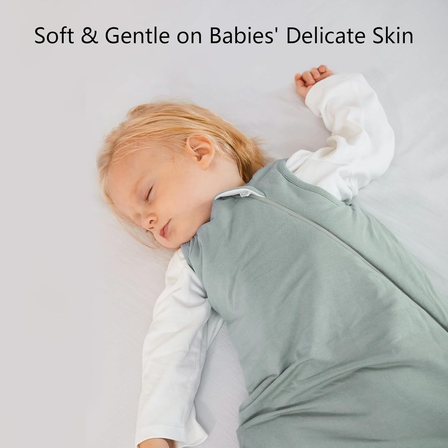 Baby Bamboo Fiber Sleeping Bag  | 1.0 TOG Wearable Blanket with Dual Zippers