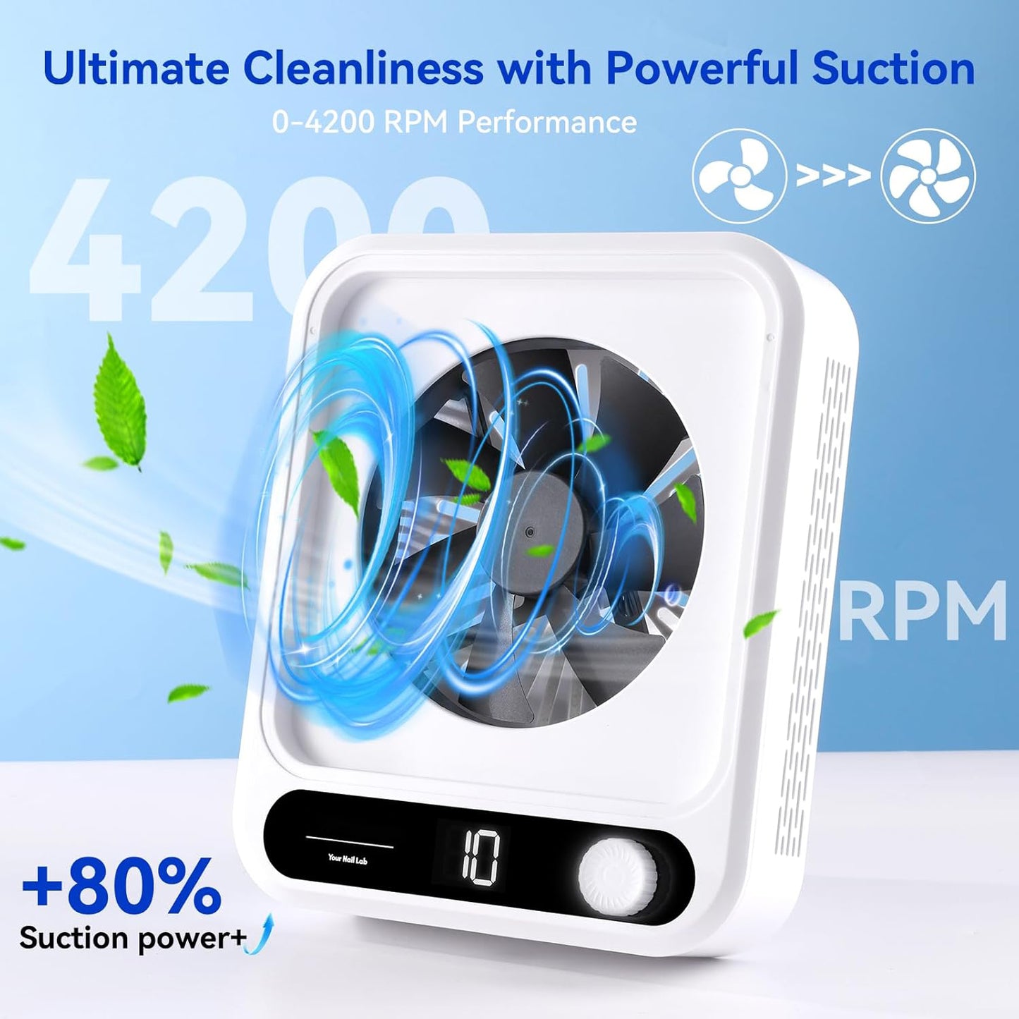 Nail Dust Collector – Professional High Suction Nail Vacuum with LED Display