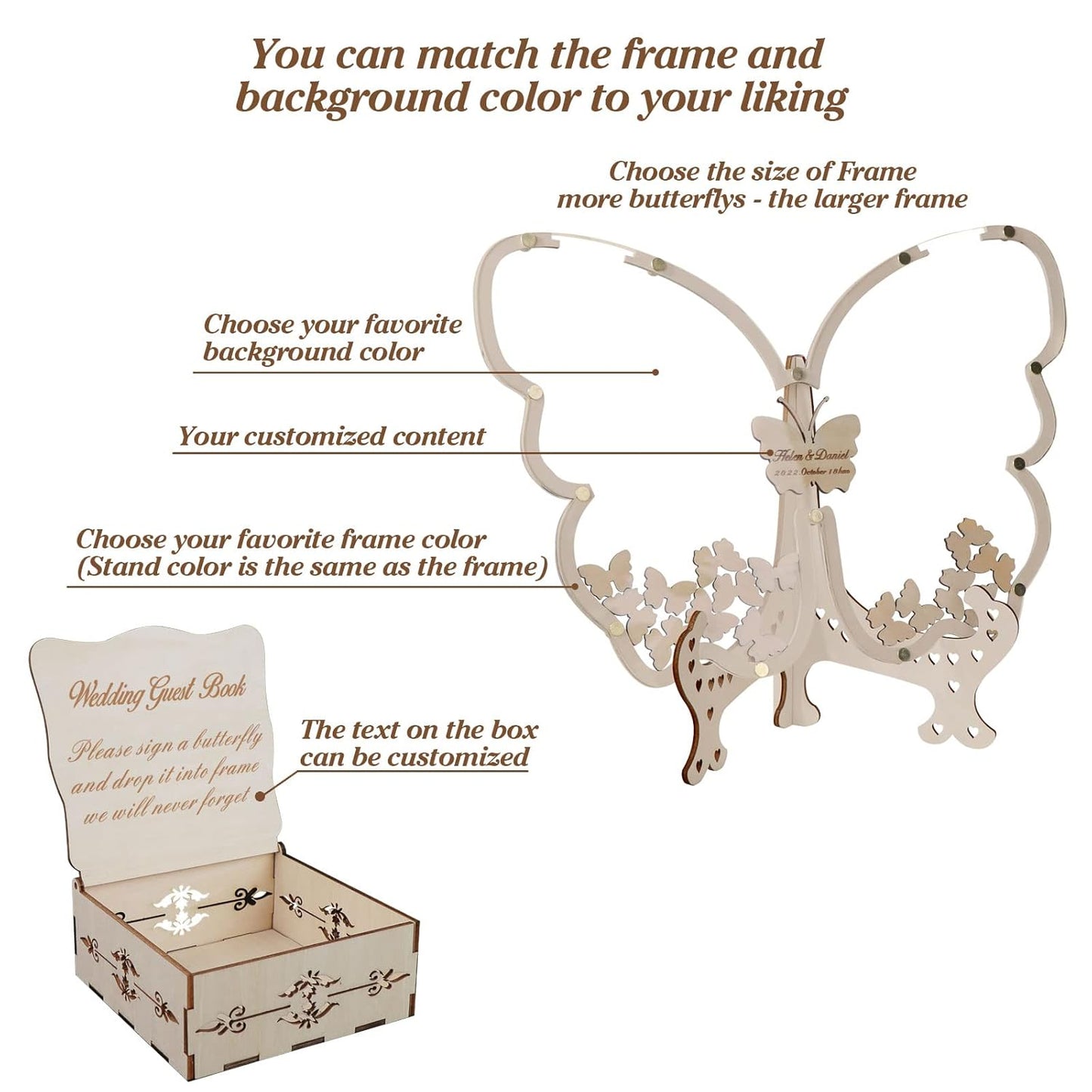 14-Color Butterfly Guest Book Alternative – A Perfect Keepsake for Your Special Event