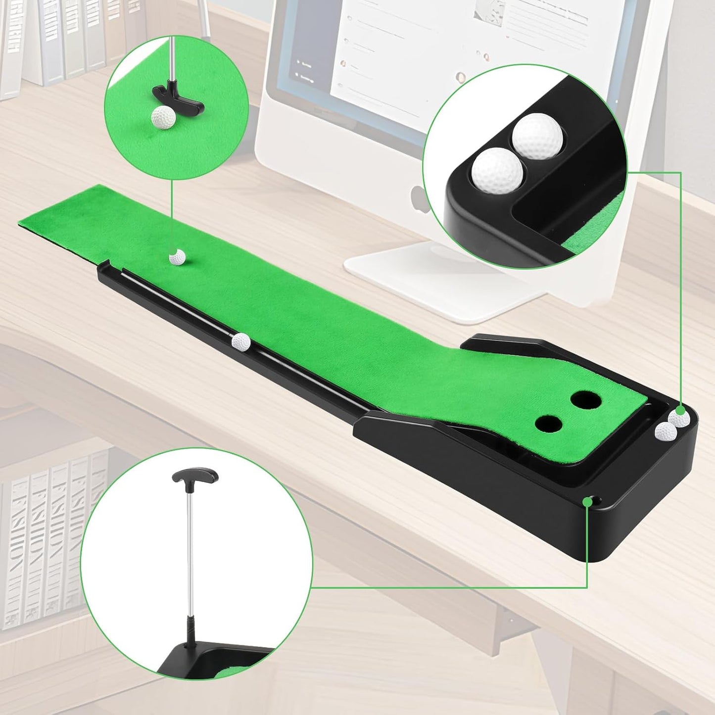 Desktop Tabletop Putting Game – Fun Office Desk Golf Gift for Golf Lovers