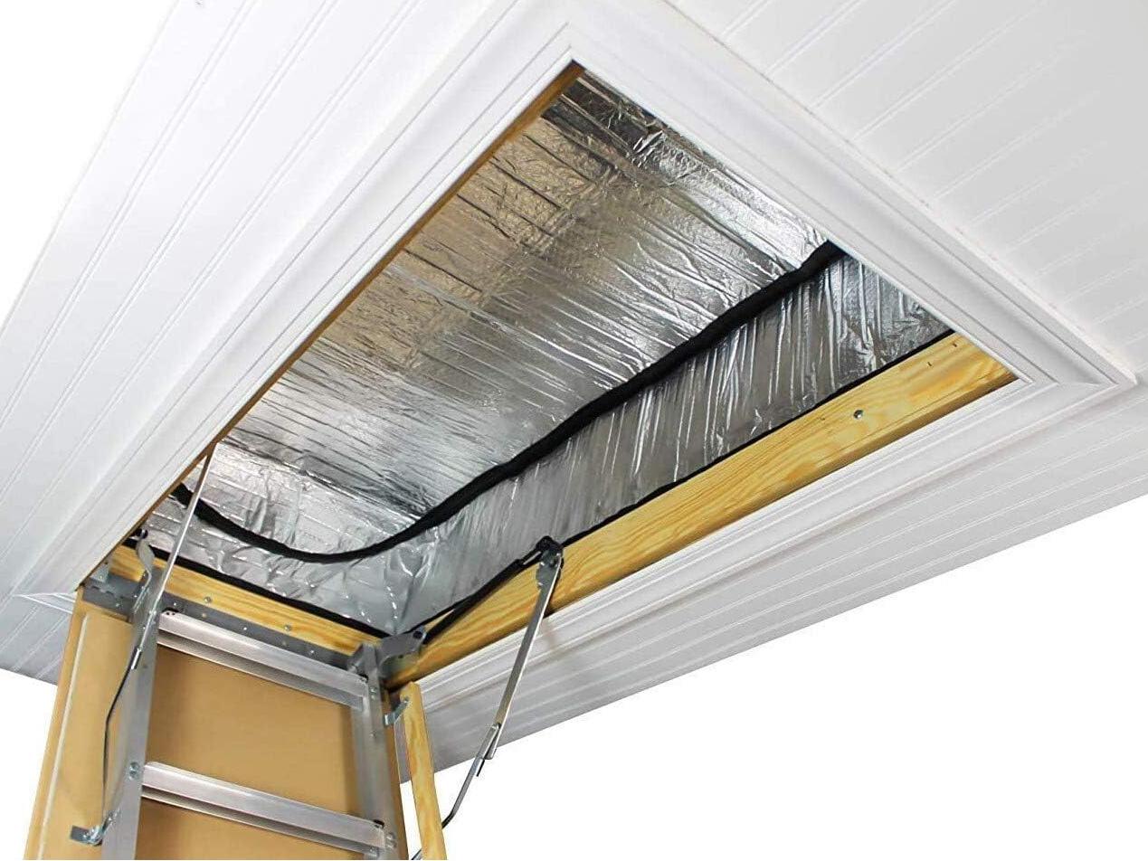 Attic Stairway Insulation Cover – Energy-Saving Aluminum Tent with Easy Access Zipper (25" x 54" x 11")
