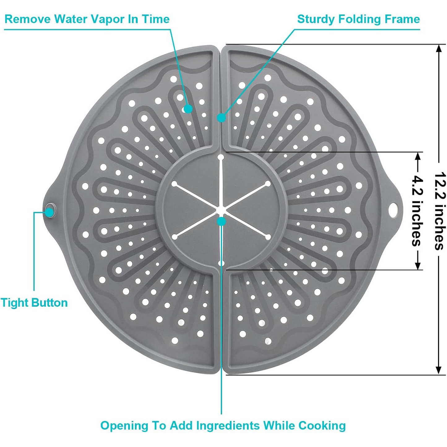 Silicone Splatter Guard – Foldable Grease Shield for 10–12 Inch Pans