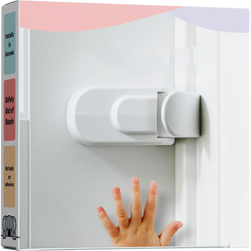 Snap-On Childproof Door Lock – No Tools or Adhesives Needed
