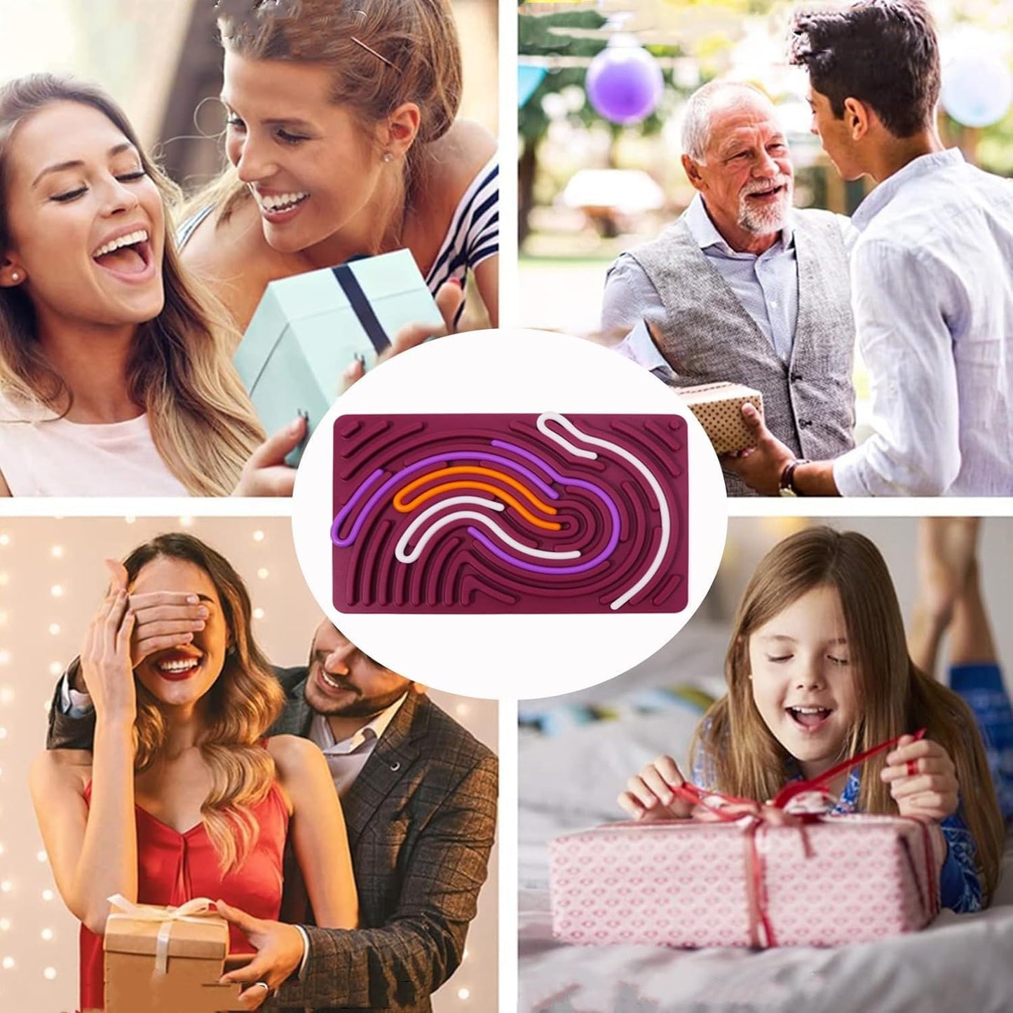 Sensory Activity Board – Silicone Fidget Toy for Calming, Stress Relief & Focus