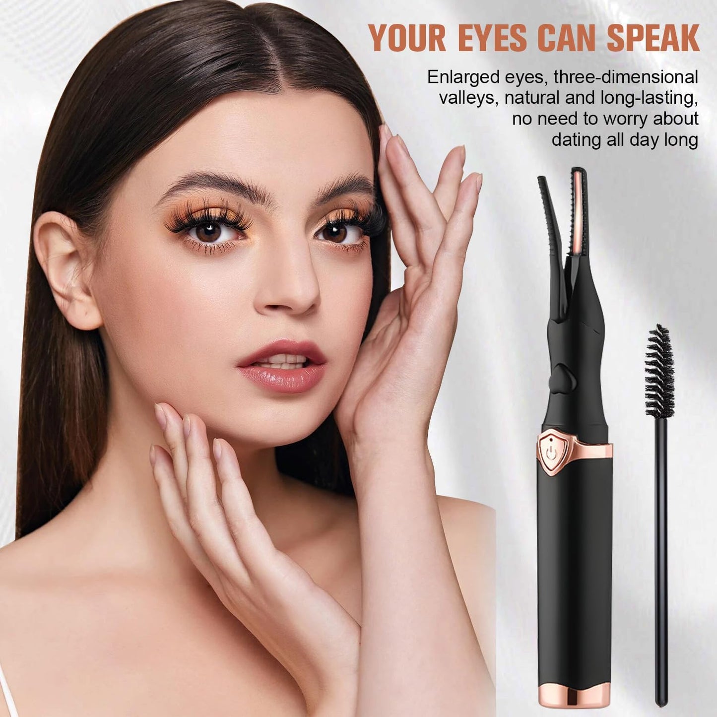 Portable USB Heated Eyelash Curler – 3 Temperature Modes for Long-Lasting Curls