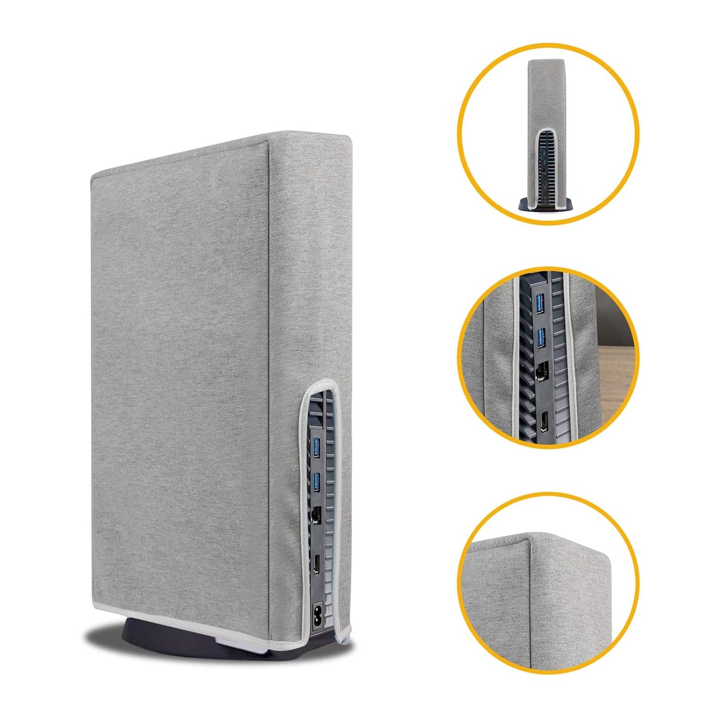 PS5 Console Dust Cover – Protective Dust Cover for PlayStation 5 | Thick Cotton Fabric, Precise Cut, Easy Cable Access