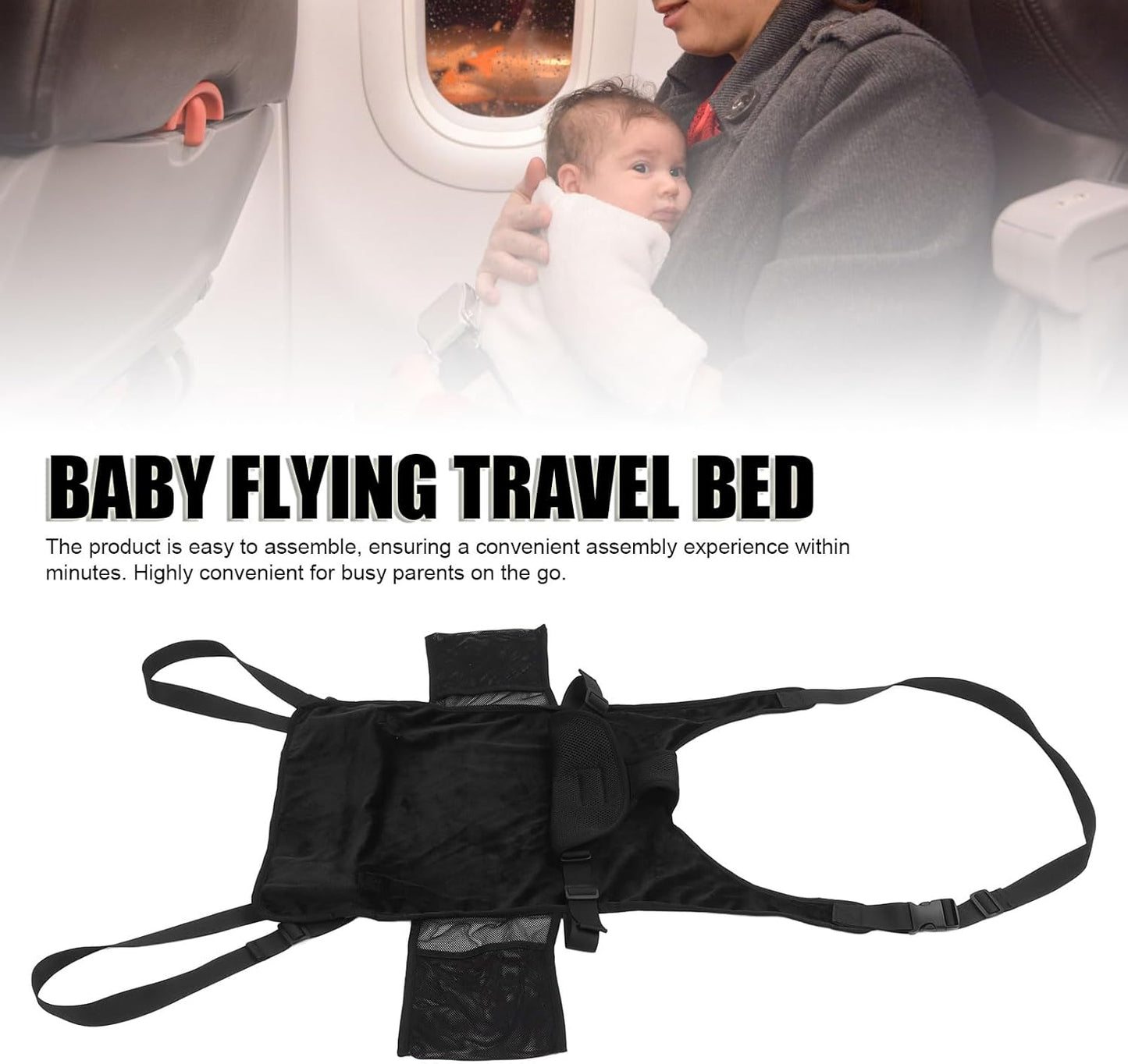 Airplane Seat Extender for Kids – Travel Baby Bed & Footrest | Foldable & Portable, Perfect for Long Flights