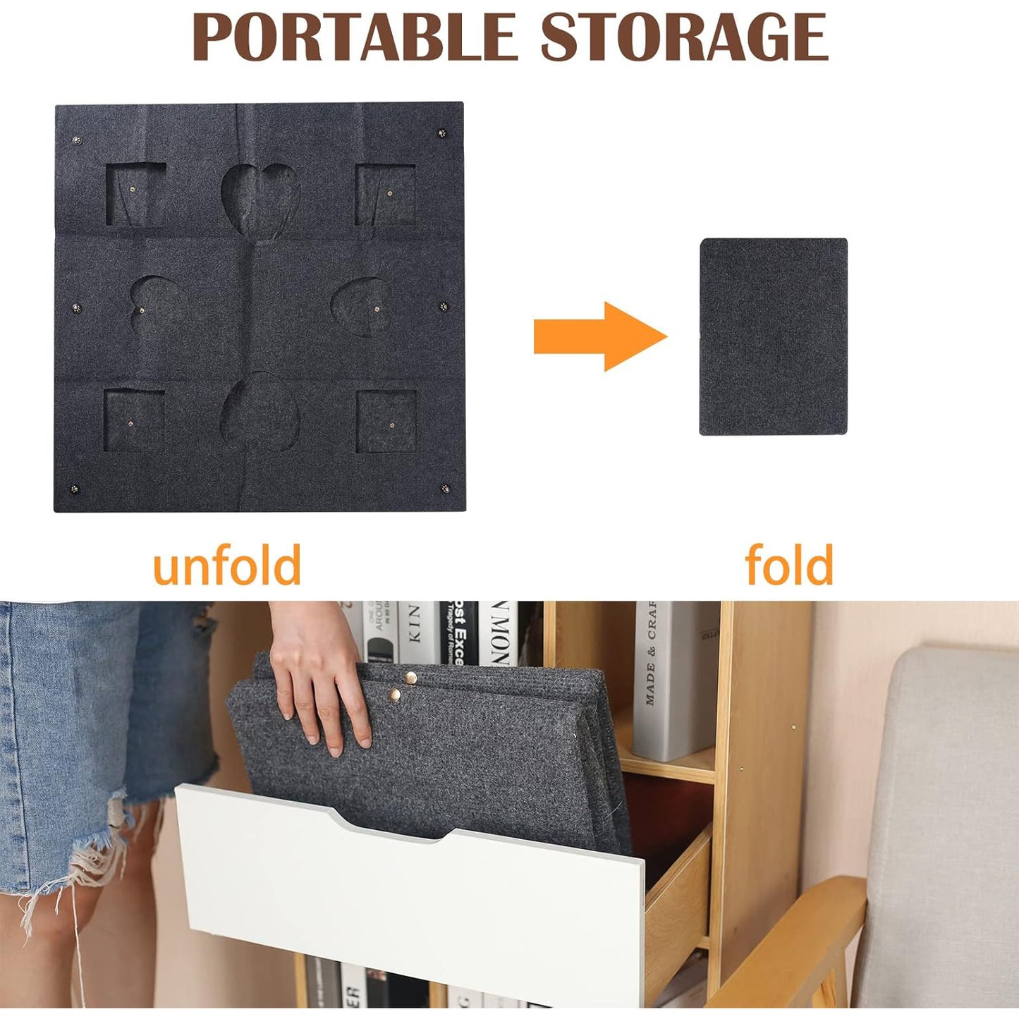 Durable Activity Cat Mat – Foldable Space-Saving Interactive Scratching Play Rug for Cats