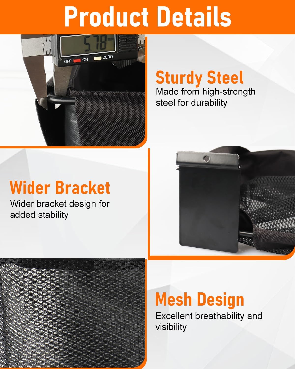 Slatwall Mesh Storage Basket with Zipper – Heavy Duty Garage Organizer