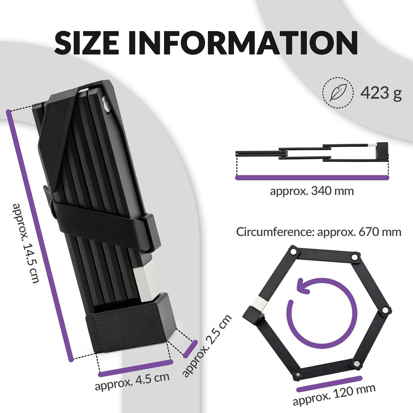 Folding Bike Lock – Compact Security Protection with Mounting Bracket