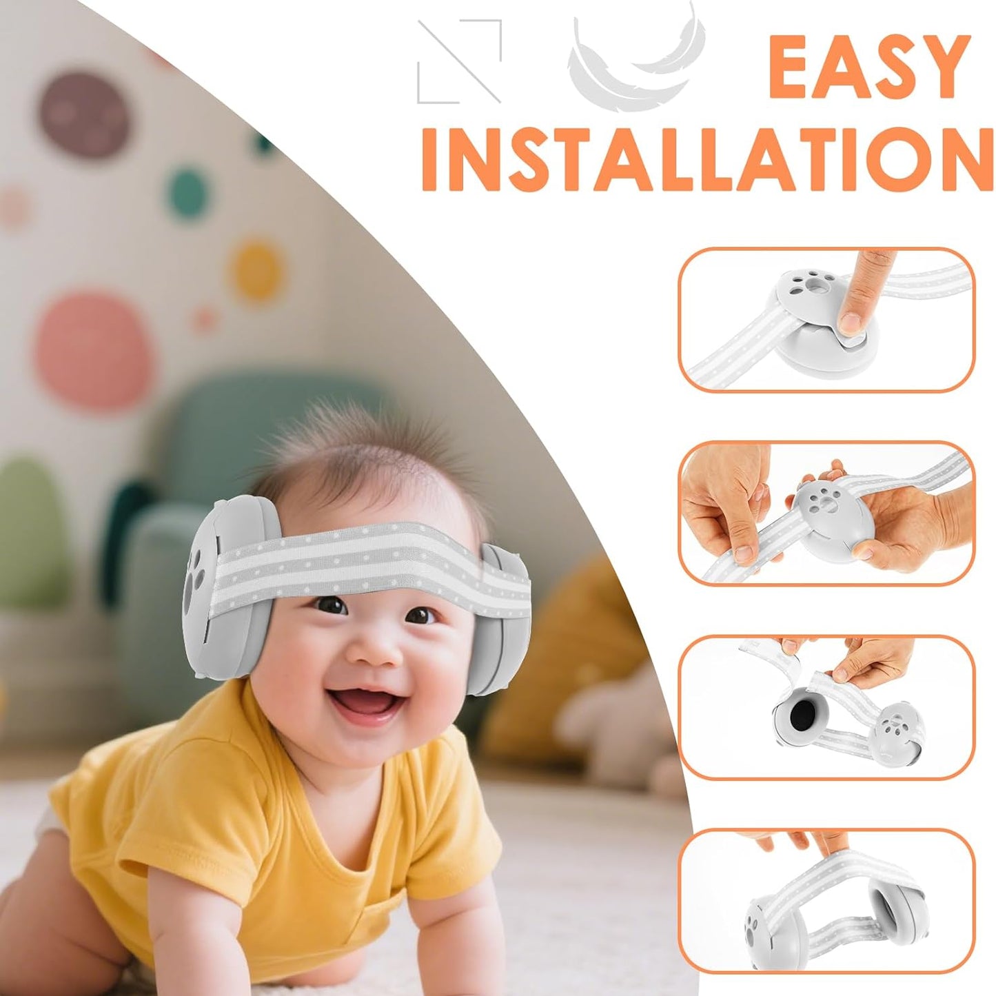Baby Noise Cancelling Headphones – Comfortable Earmuffs for Delicate Baby Ears