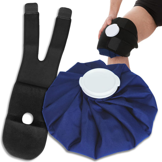 Refillable 11-Inch Ice Bag with 28-Inch Strap – Reusable & Washable Medical Ice Pack