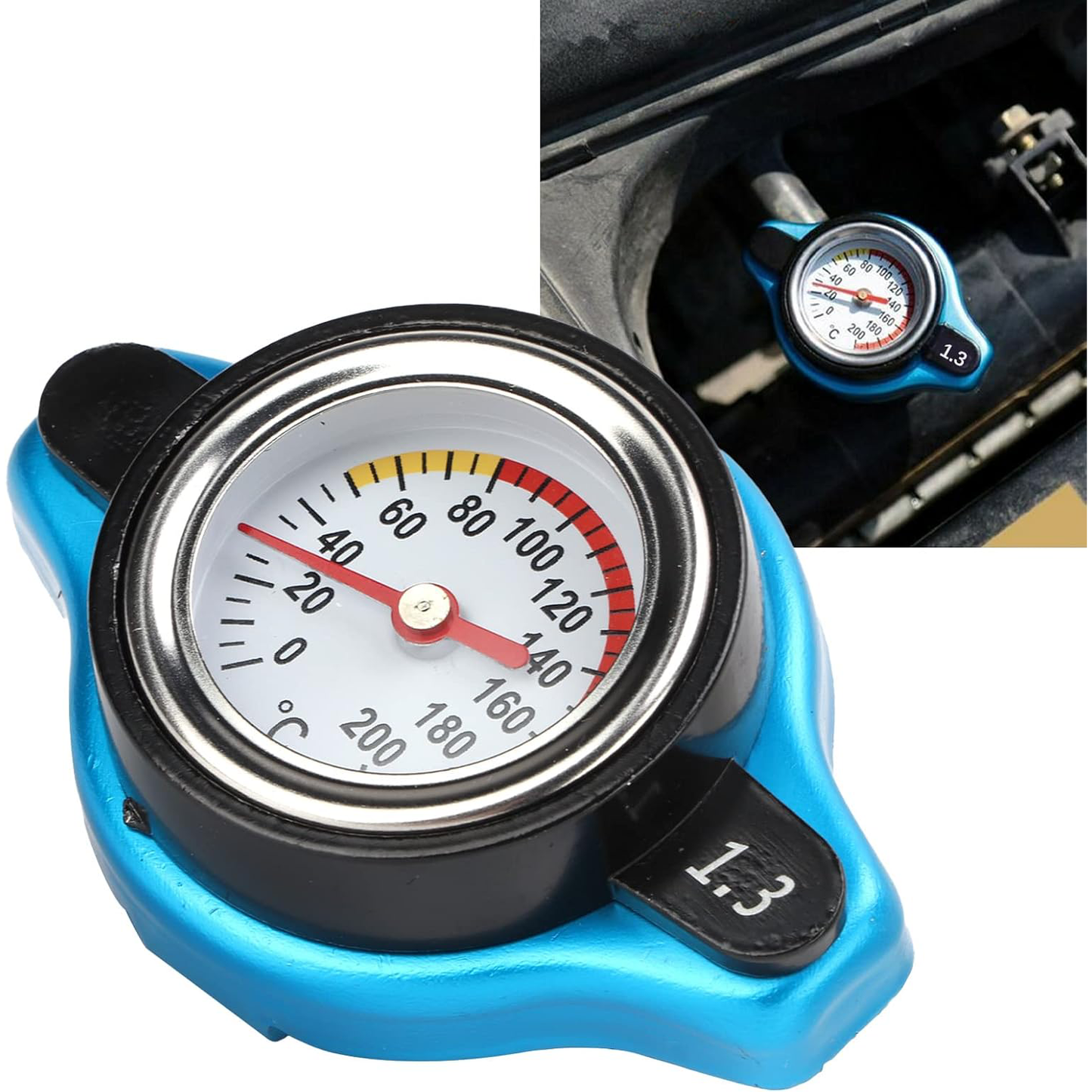 Thermostatic Radiator Cap with Thermometer – Leak-Proof Aluminum Alloy