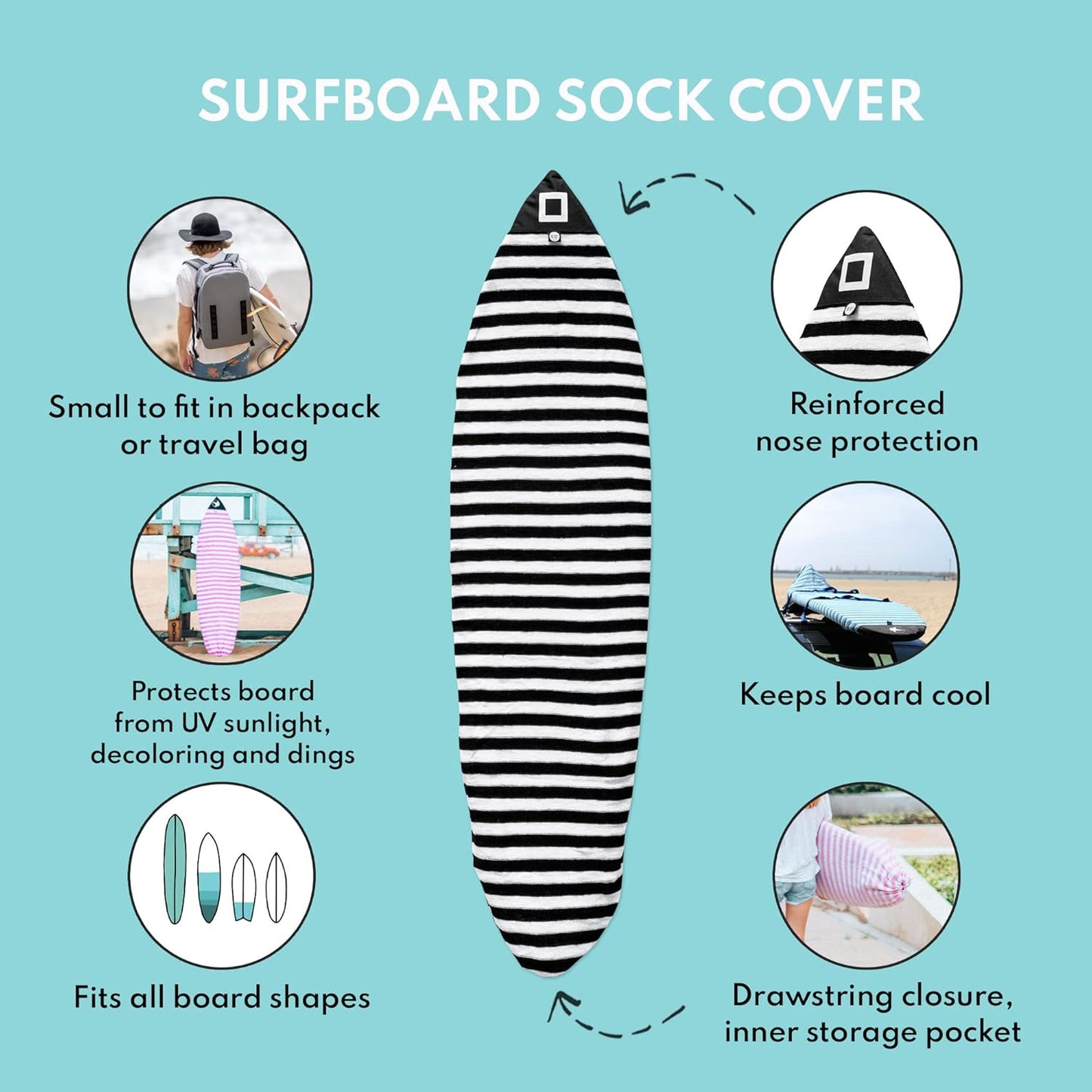 Surfboard Sock Cover – Lightweight Stretch Protection for Your Board