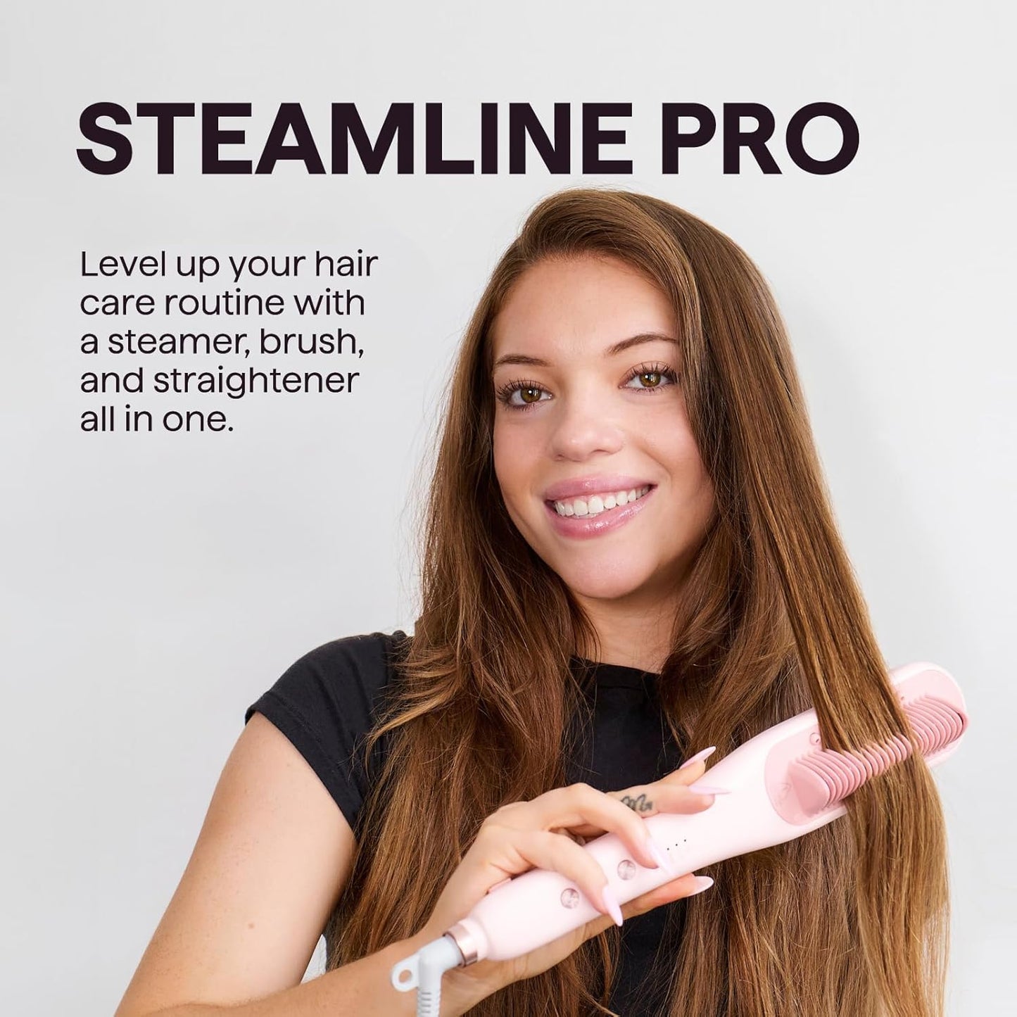 Steam Hair Straightener Brush – 3-in-1 Straightening, Combing & Steam Hair Care