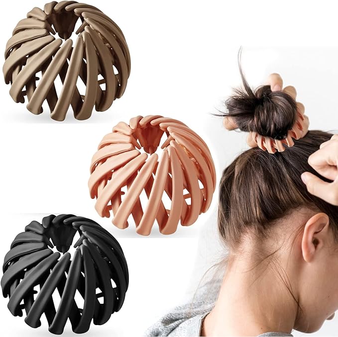 3-Piece Retro Bird’s Nest Hair Clip Set – Stylish and Flexible Hairpins for Elegant Hairstyles