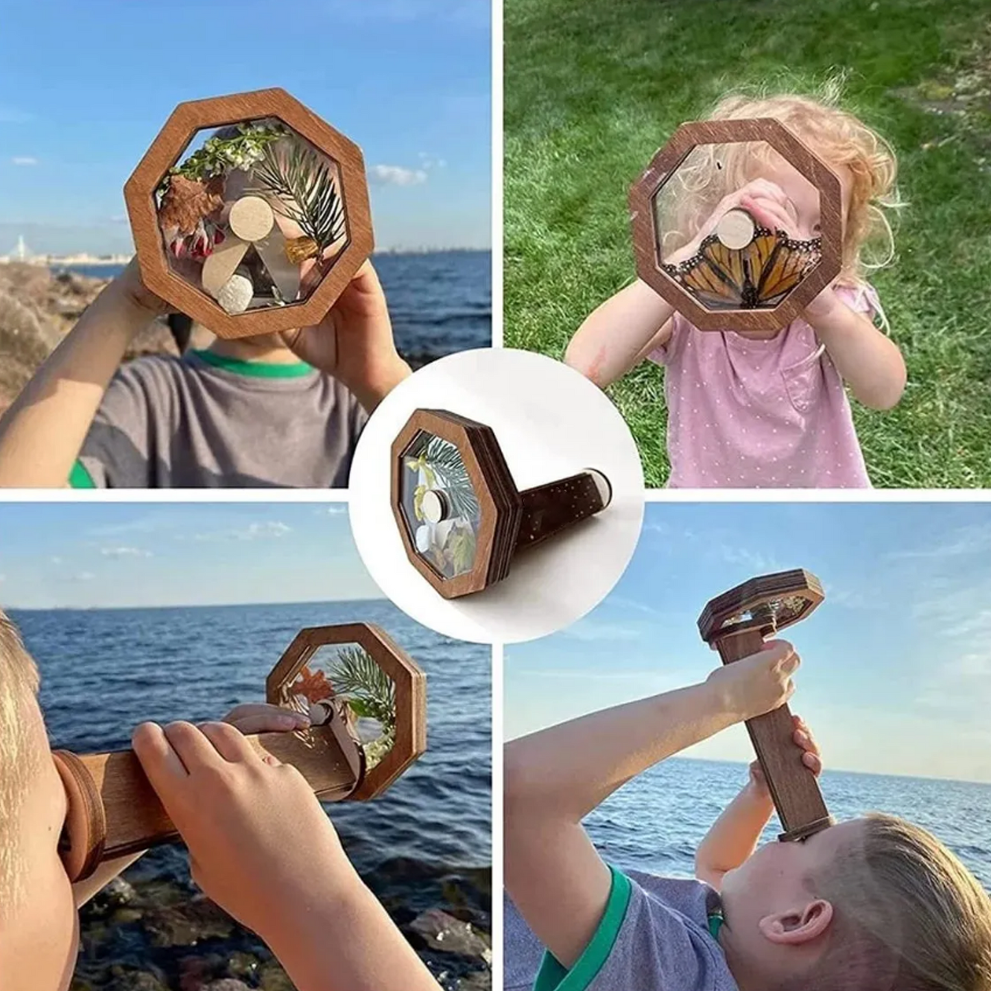 Natural Wood DIY Kaleidoscope Kids Gift