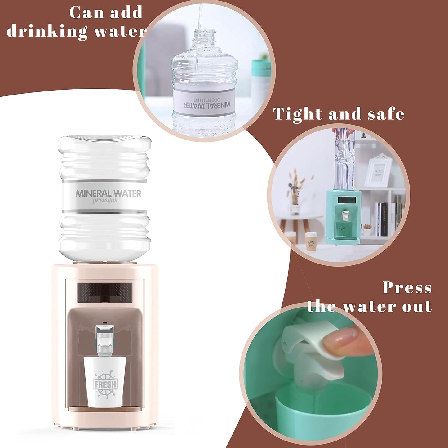 Mini Water Dispenser Toy – Cute Desktop Drinking Fountain