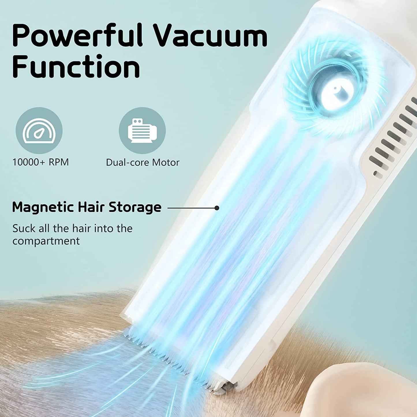 Baby Hair Clipper with Vacuum – Waterproof, Cordless, Low Noise Haircut Kit for Infants & Kids