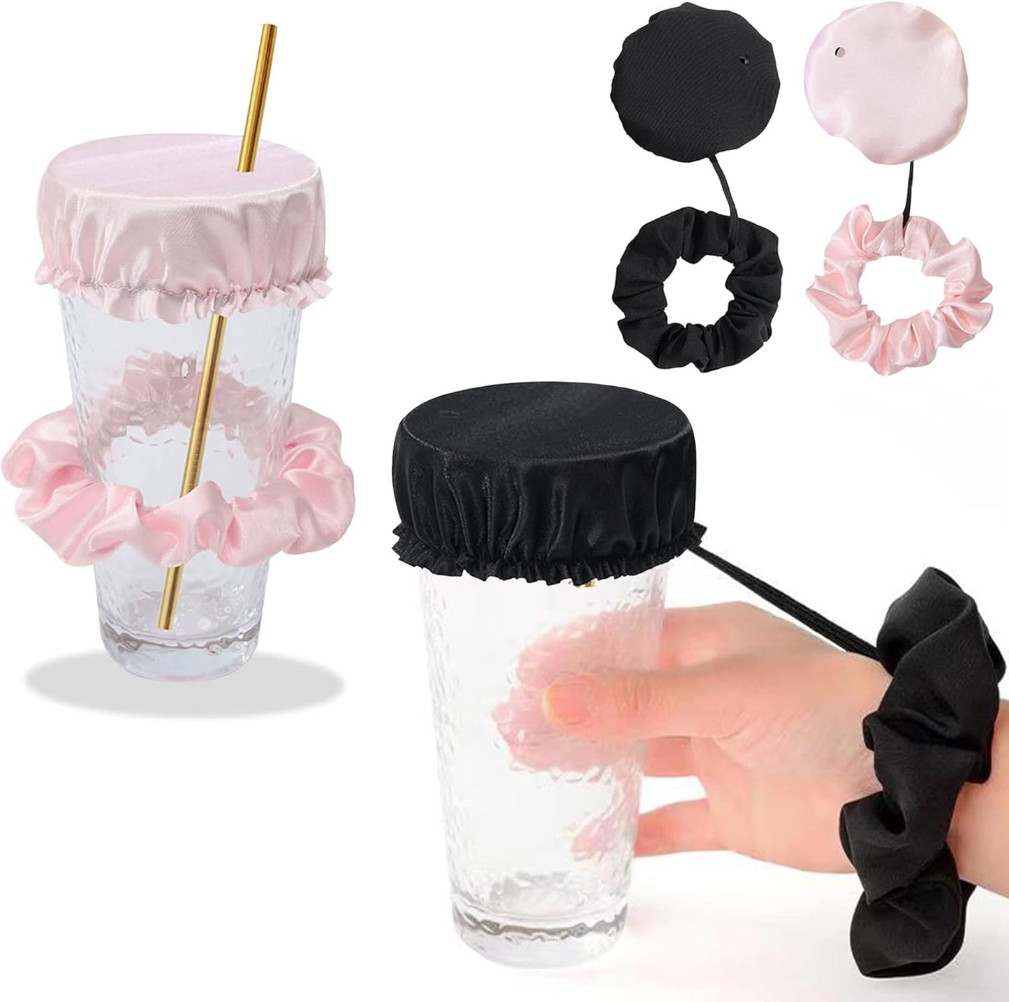 Satin Drink Cover Scrunchies