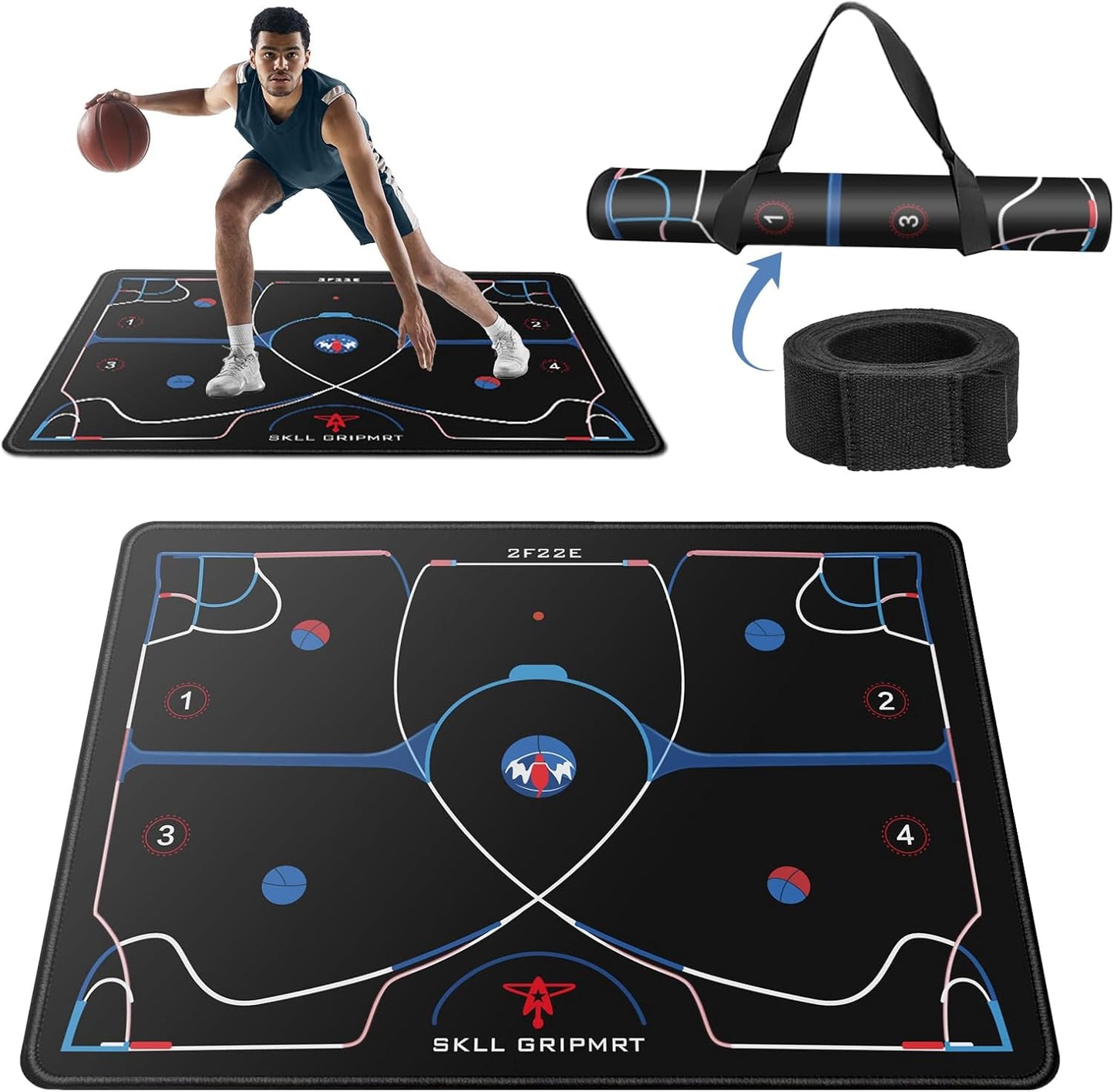 Portable Basketball Footwork Training Mat – Agility and Coordination Mat for All Skill Levels