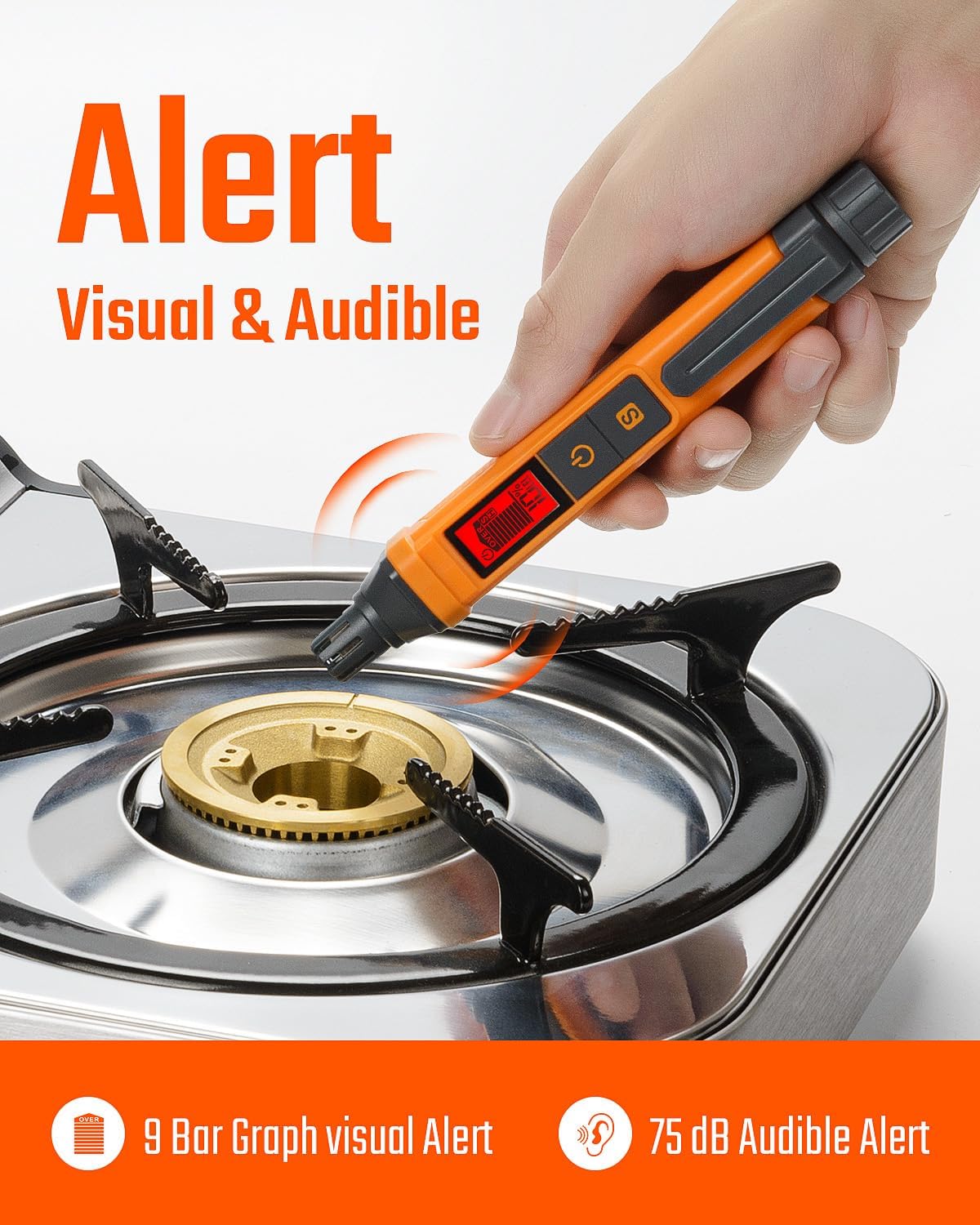 PT199 Gas Leak Detector – Portable Methane & Propane Sniffer with Sound & Light Alarm