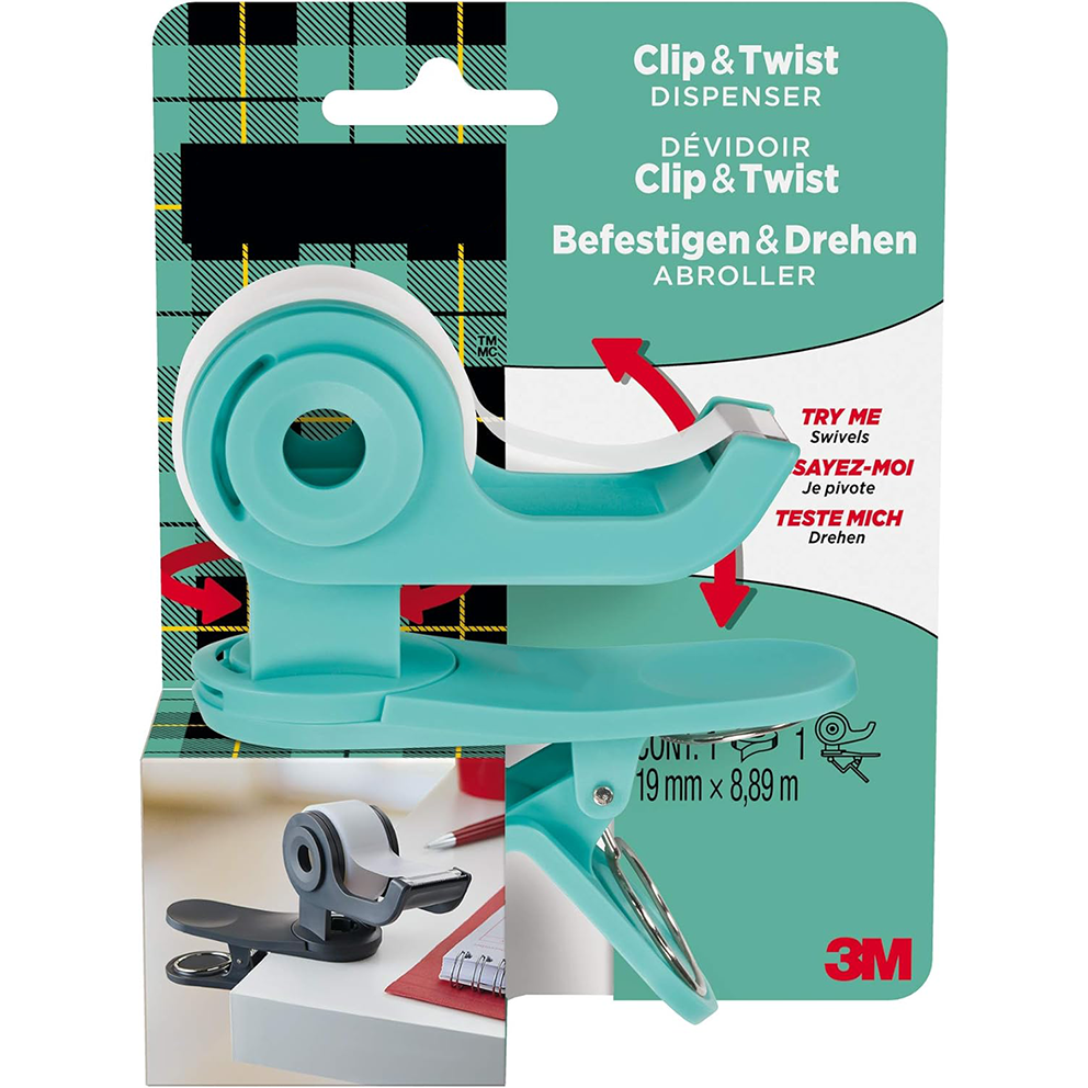 Mint Green Tape Dispenser with 1 Roll – Sleek &amp; Practical Desk Essential