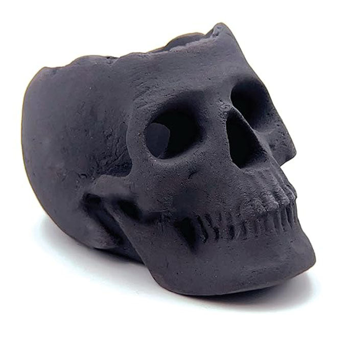 Ceramic Fireproof Skull – Perfect for Halloween Decor | Available in Black & White | Ideal for Fire Pits, Fireplaces, and Campfires | High-Temperature Ceramic | Compatible with Gas Fires