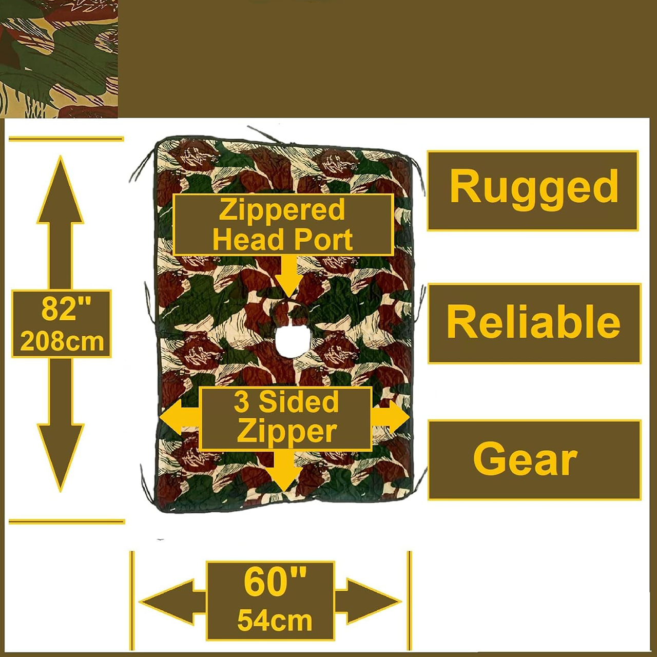 Blanket 2.0/Poncho Liner w/Stuff Sack/Woodland