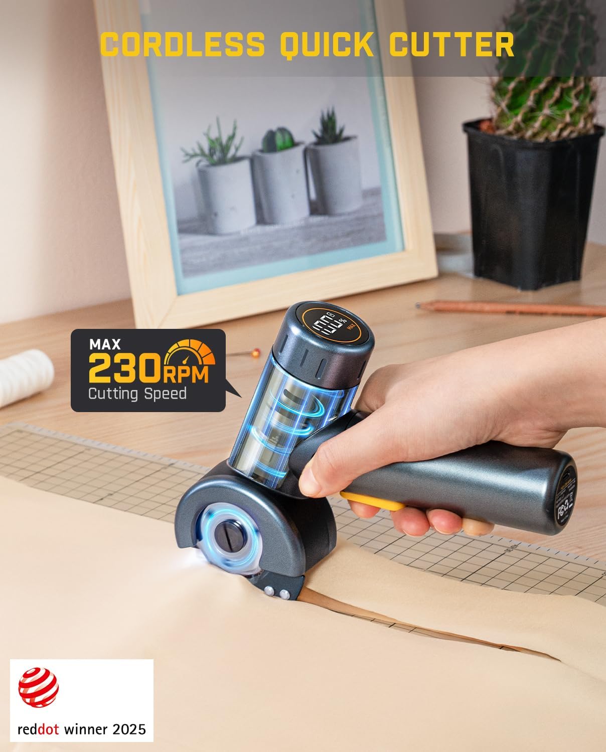 Cordless Electric Scissors with LED Display – Rechargeable Cardboard Cutter