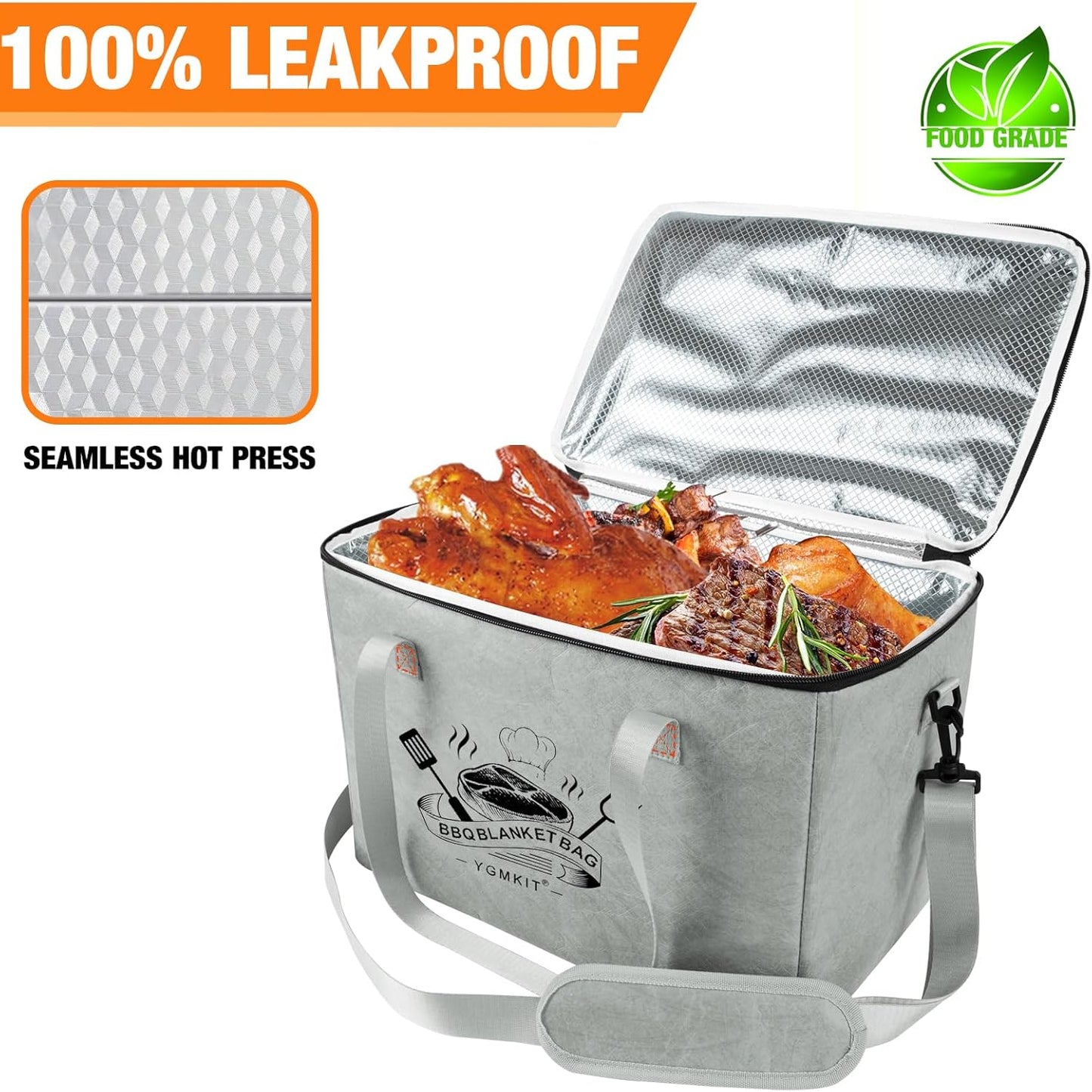 BBQ Blanket for Resting Meat – Insulated Reusable Brisket Resting Bag with Leak-Proof Aluminum Foil Lining