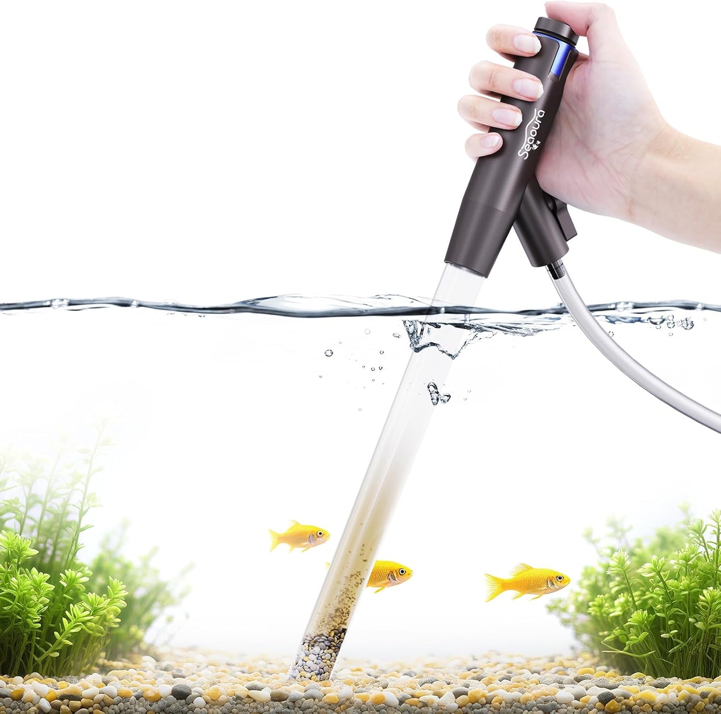 Aquarium Siphon Pump Gravel Cleaner – Manual 3-in-1 Fish Tank Cleaning Kit